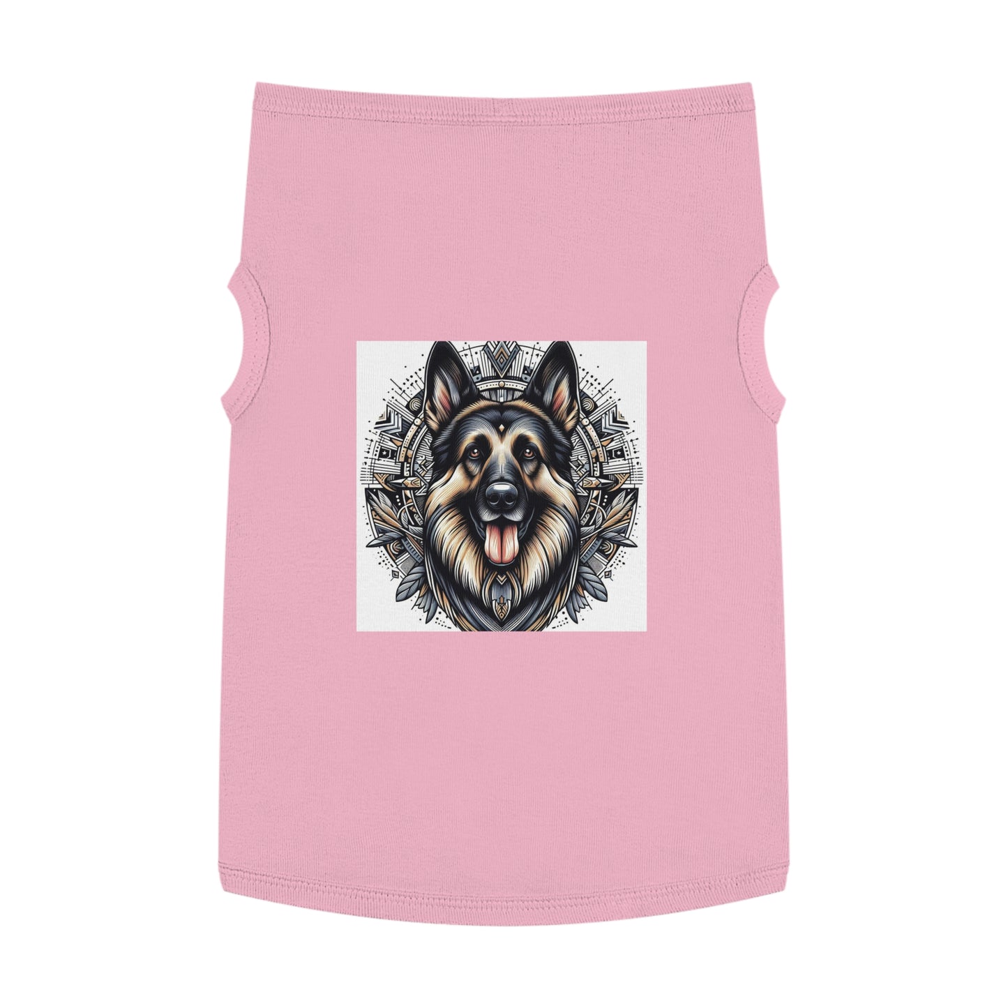 German Shepherd metal leaves shirt Pets Printify XL Pink