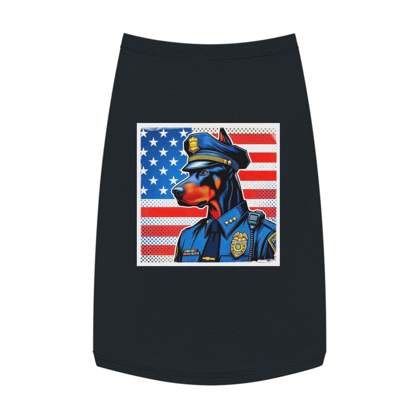 Pet Tank Top Doberman war cop t shirt Pets Printify