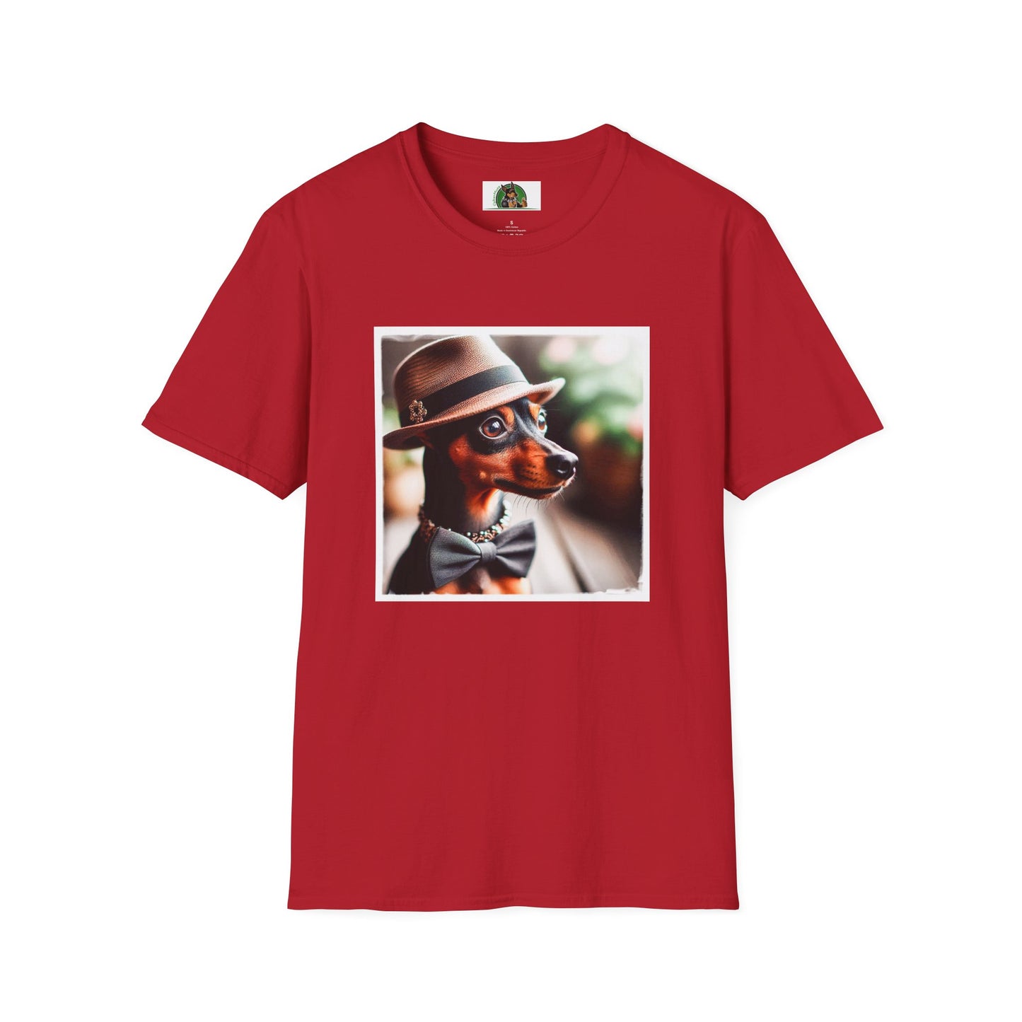 Min Pin T-Shirt handsome fellow T-Shirt Printify S Cherry Red