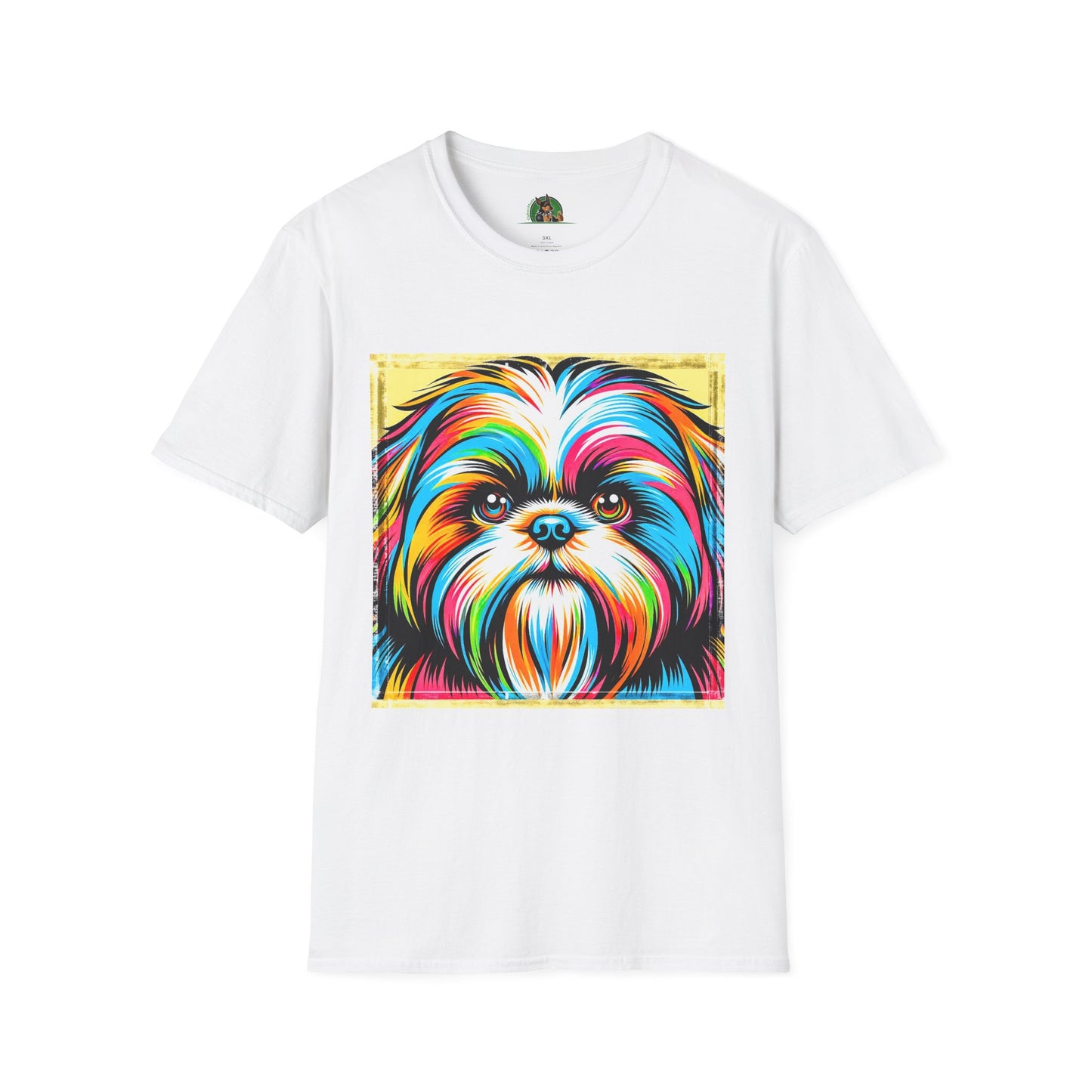 Shih Tzu colorful puppy shirt T-Shirt Printify XS White
