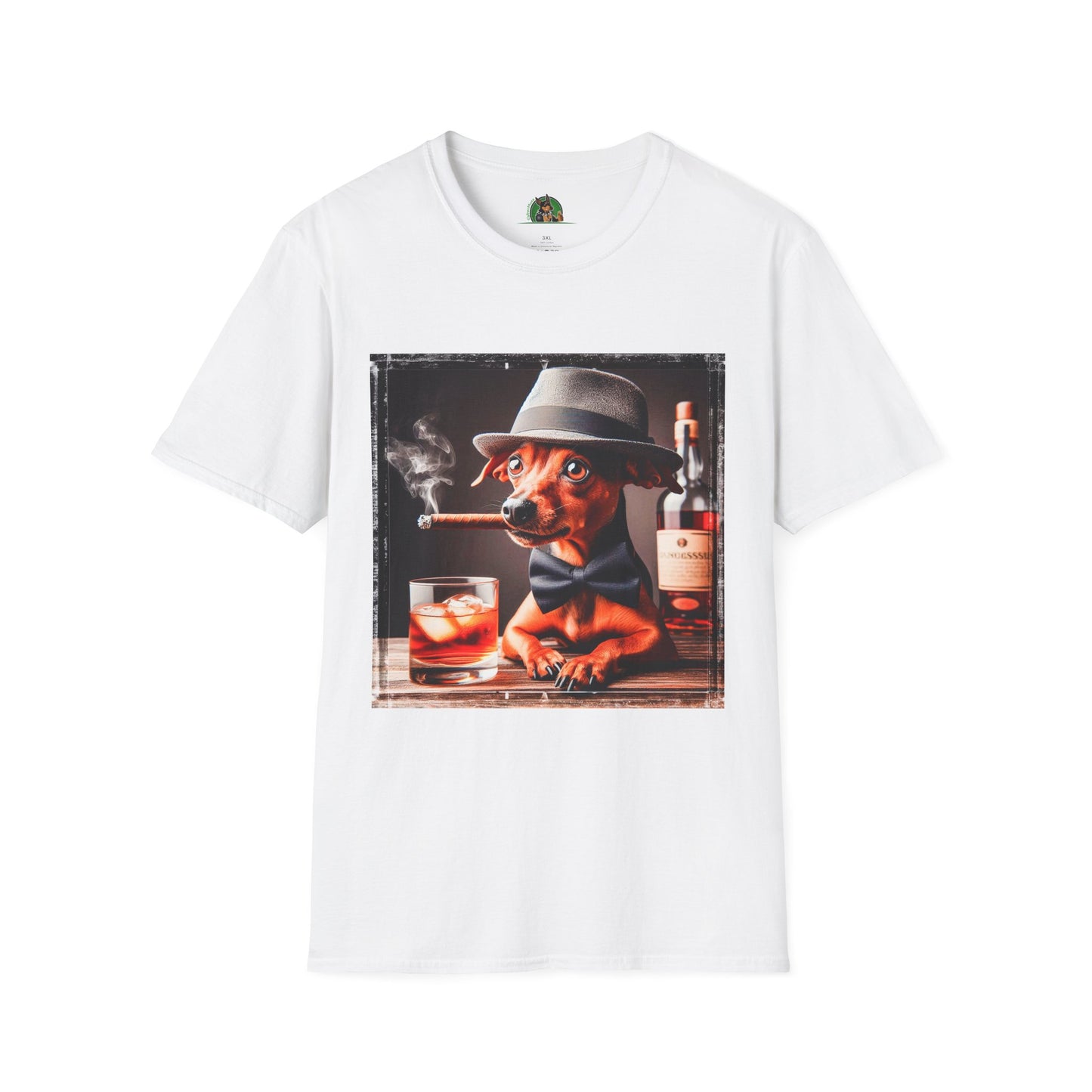 Min Pin T-Shirt cigars and whiskey T-Shirt Printify XS White