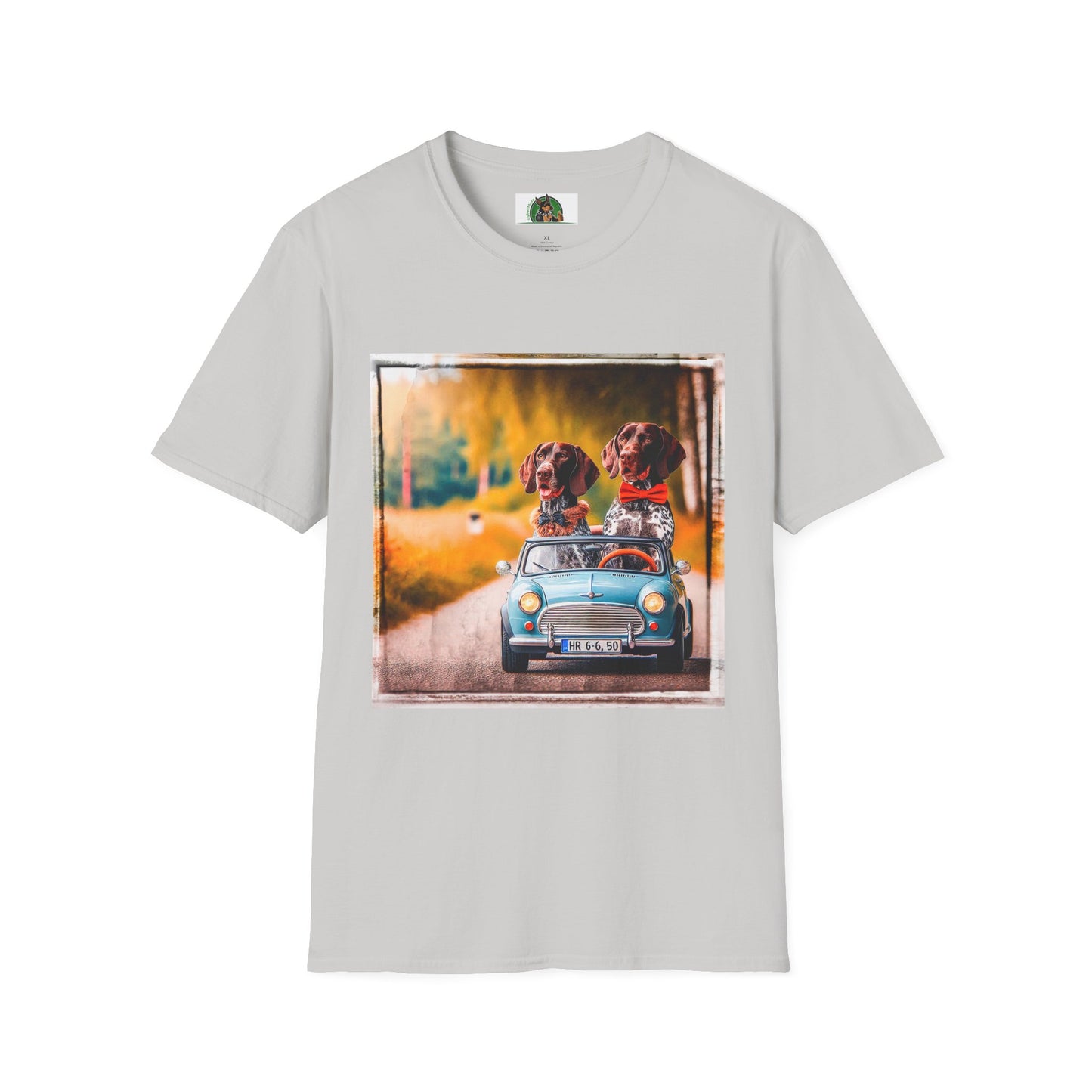 Wacky German Shorthaired Pointer happy friends t shirt T-Shirt Printify S Ice Grey