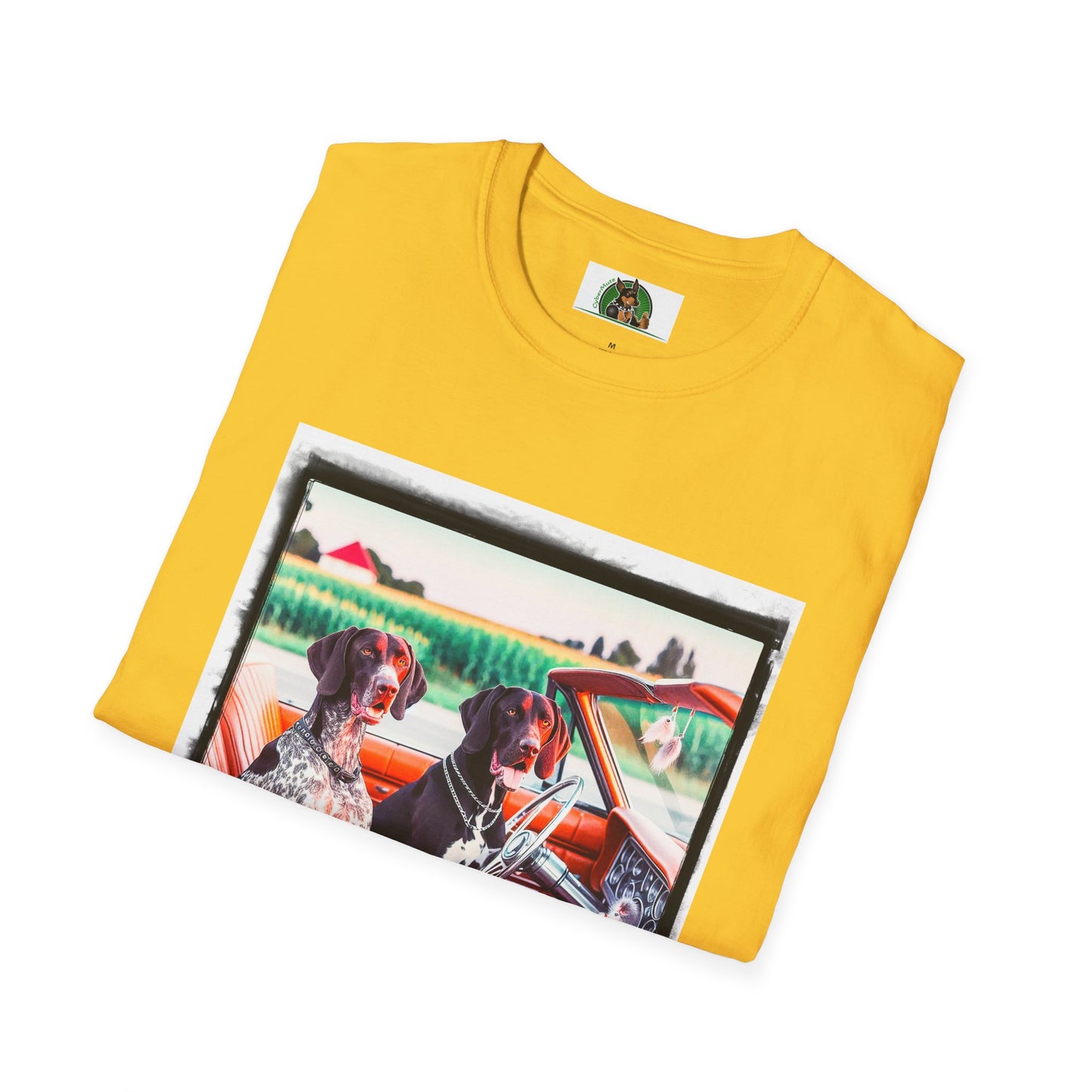 Wacky German Shorthaired Pointer friends driving t shirt
