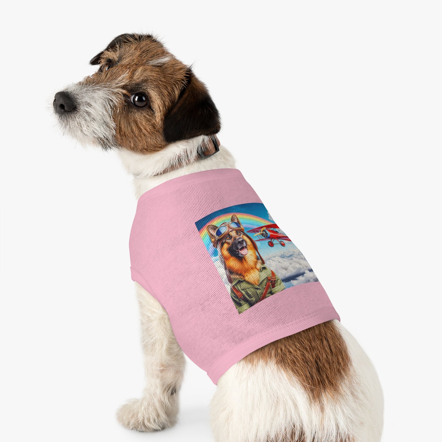 German Shepherd airplane pilot shirt Pets Printify