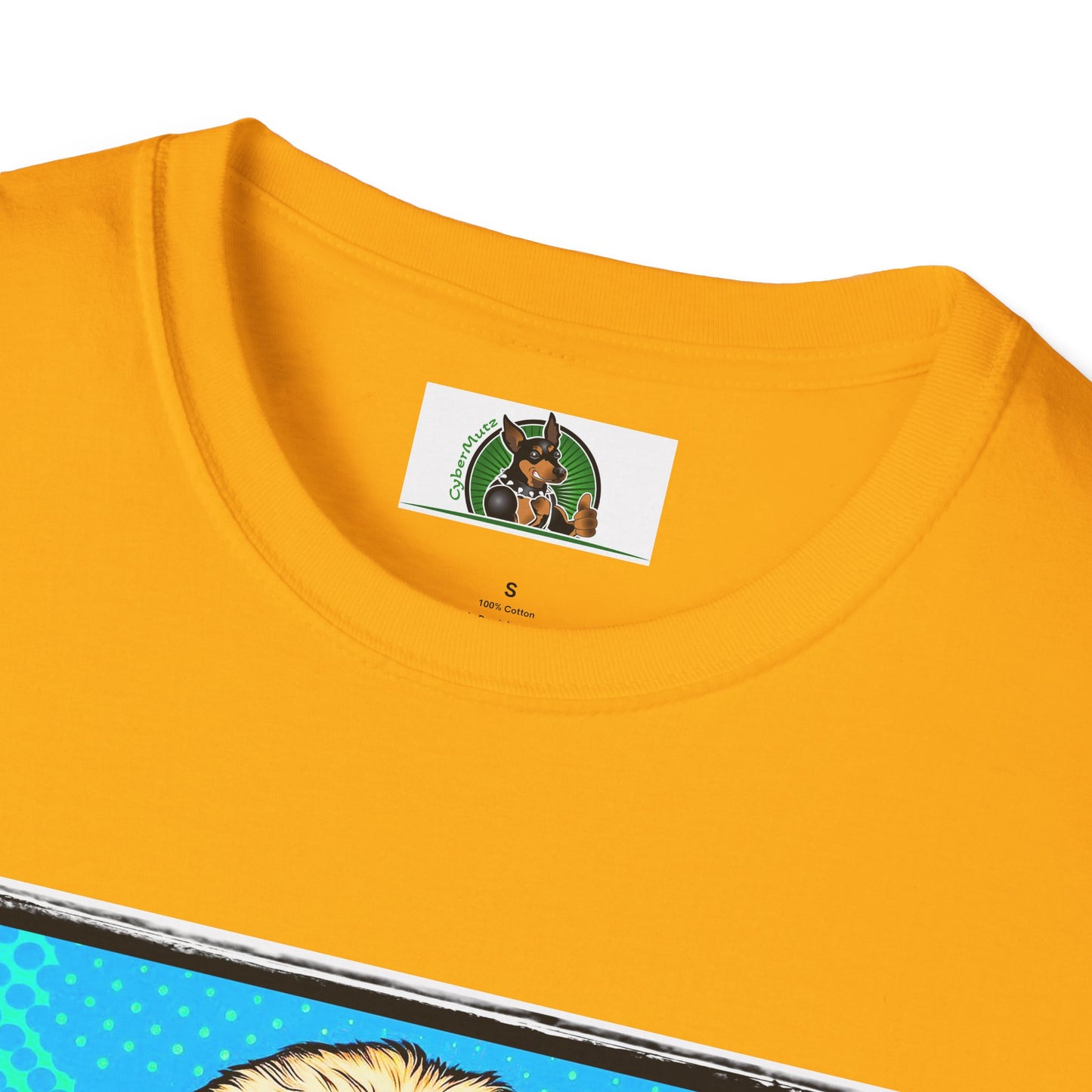 Golden Doodle blue suit t shirt