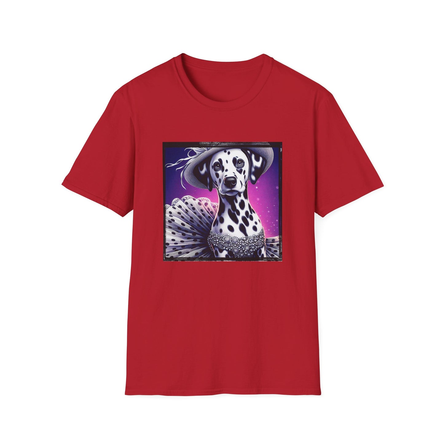Dalmatian polka dot queen t shirt T-Shirt Printify S Cherry Red