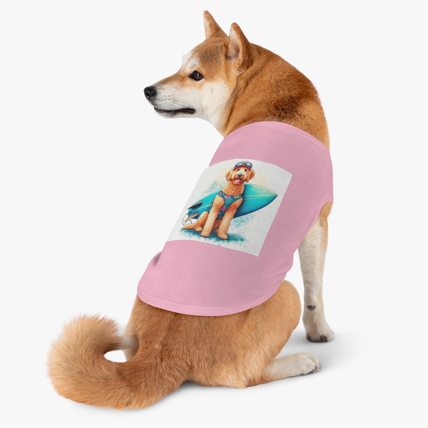Pet Tank Golden Doodle beach fun t shirt