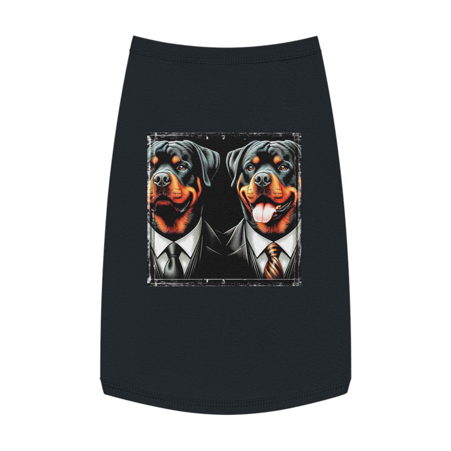 Pet Tank Top Rottie two suits Pets Printify L Black