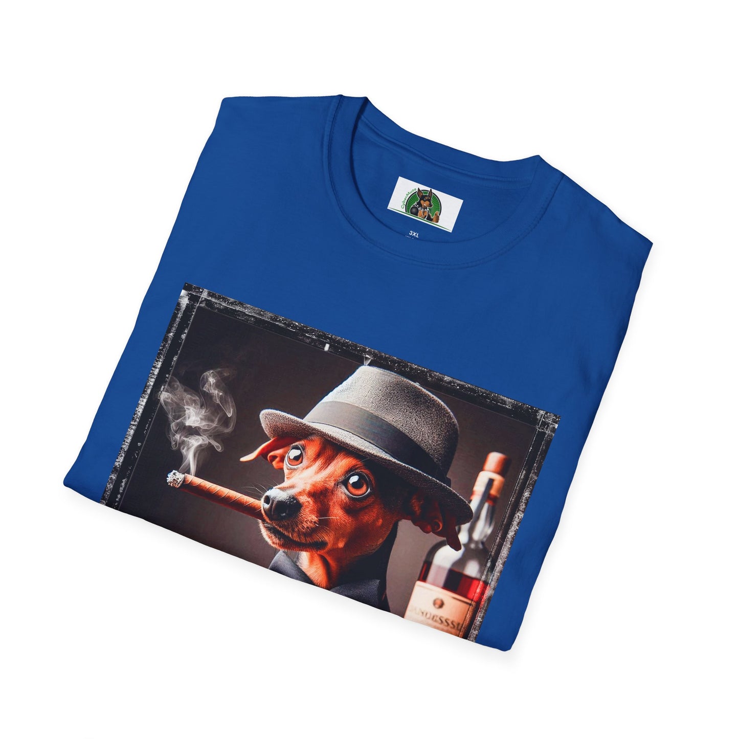 Min Pin T-Shirt cigars and whiskey T-Shirt Printify