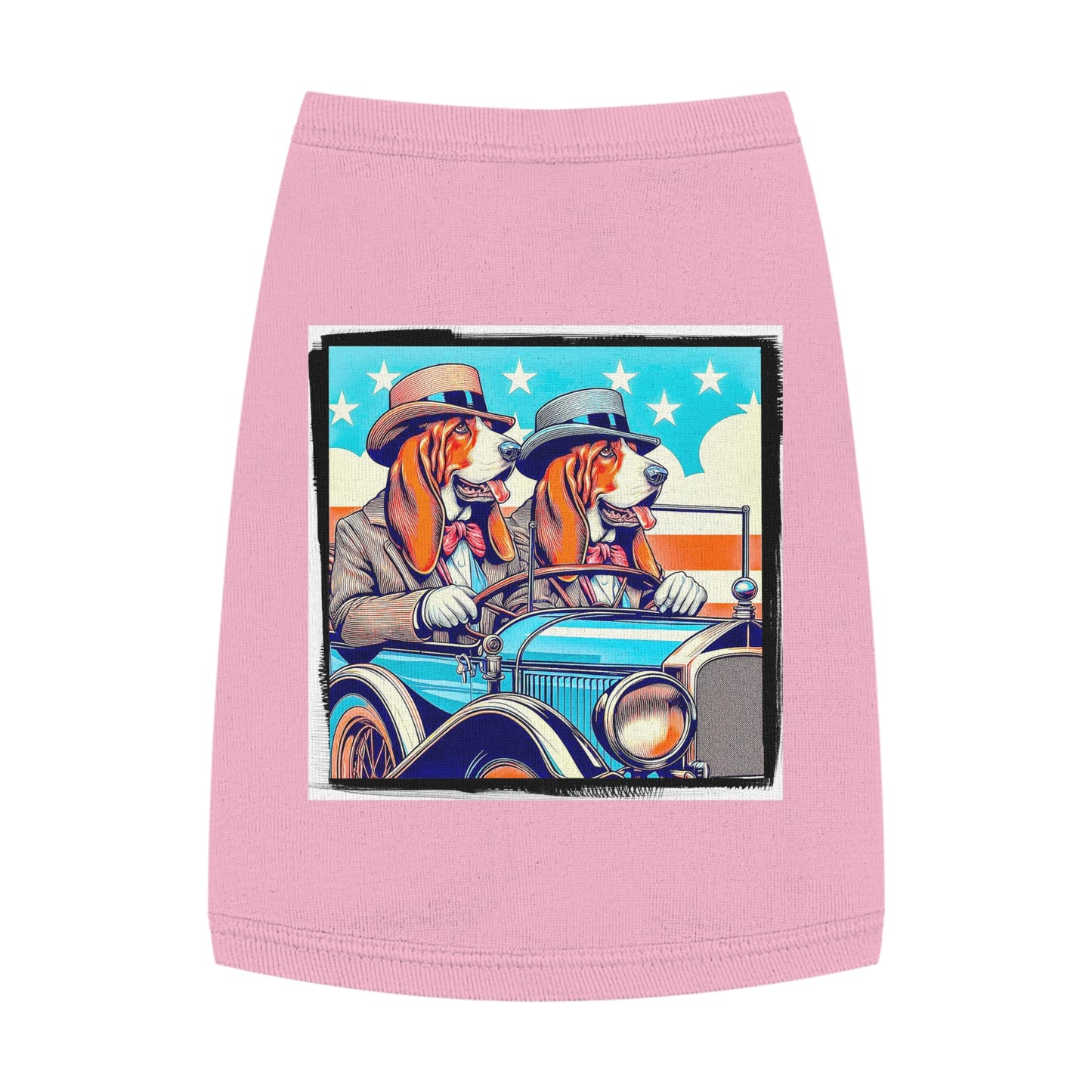 Pet Tank Top Wacky Basset Hound Pets Printify M Pink