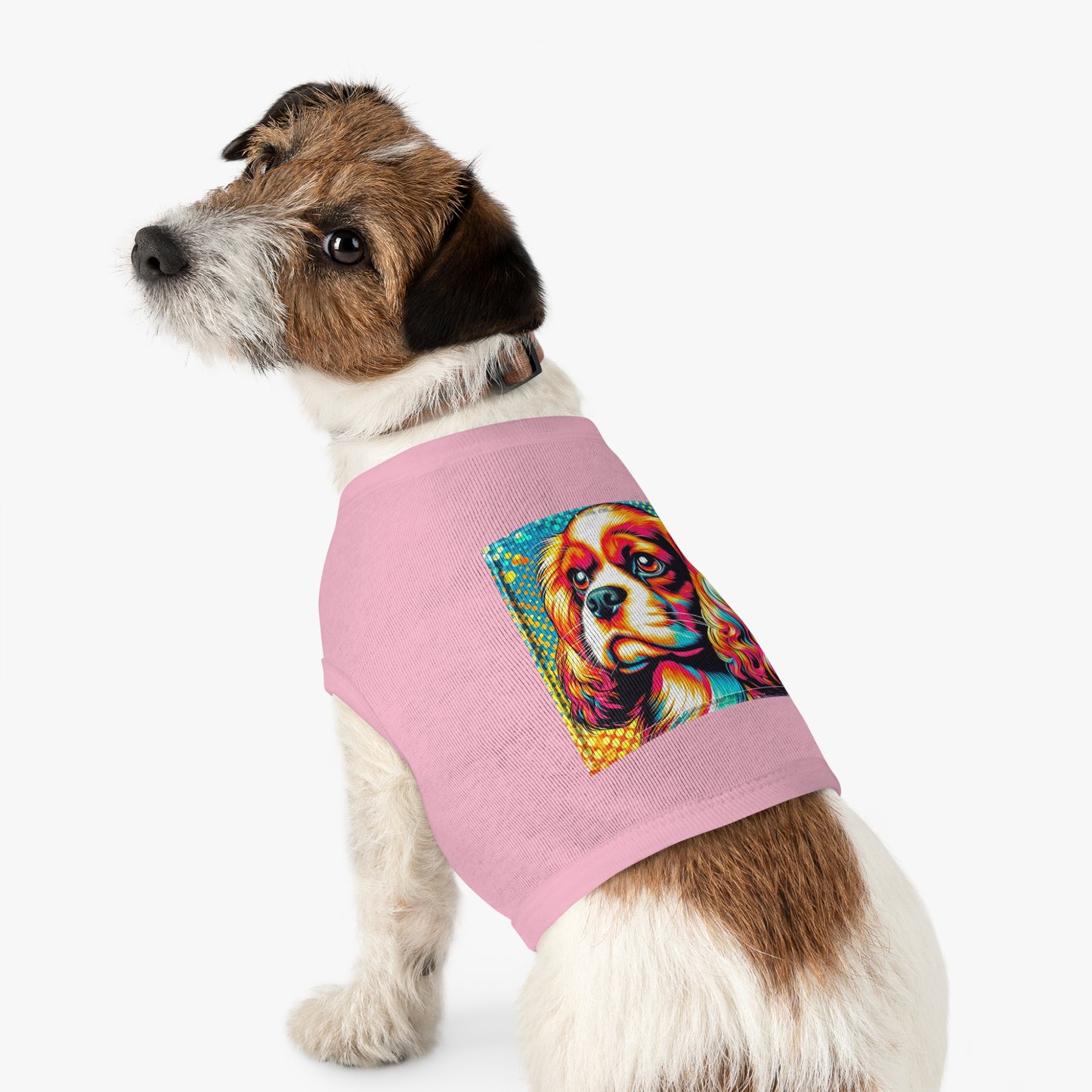 Pet Tank Top Cavalier King Charles Spaniel Colorful T Shirt Pets Printify