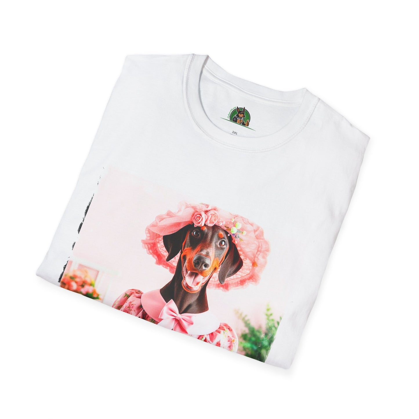 Doberman easter t shirt T-Shirt Printify