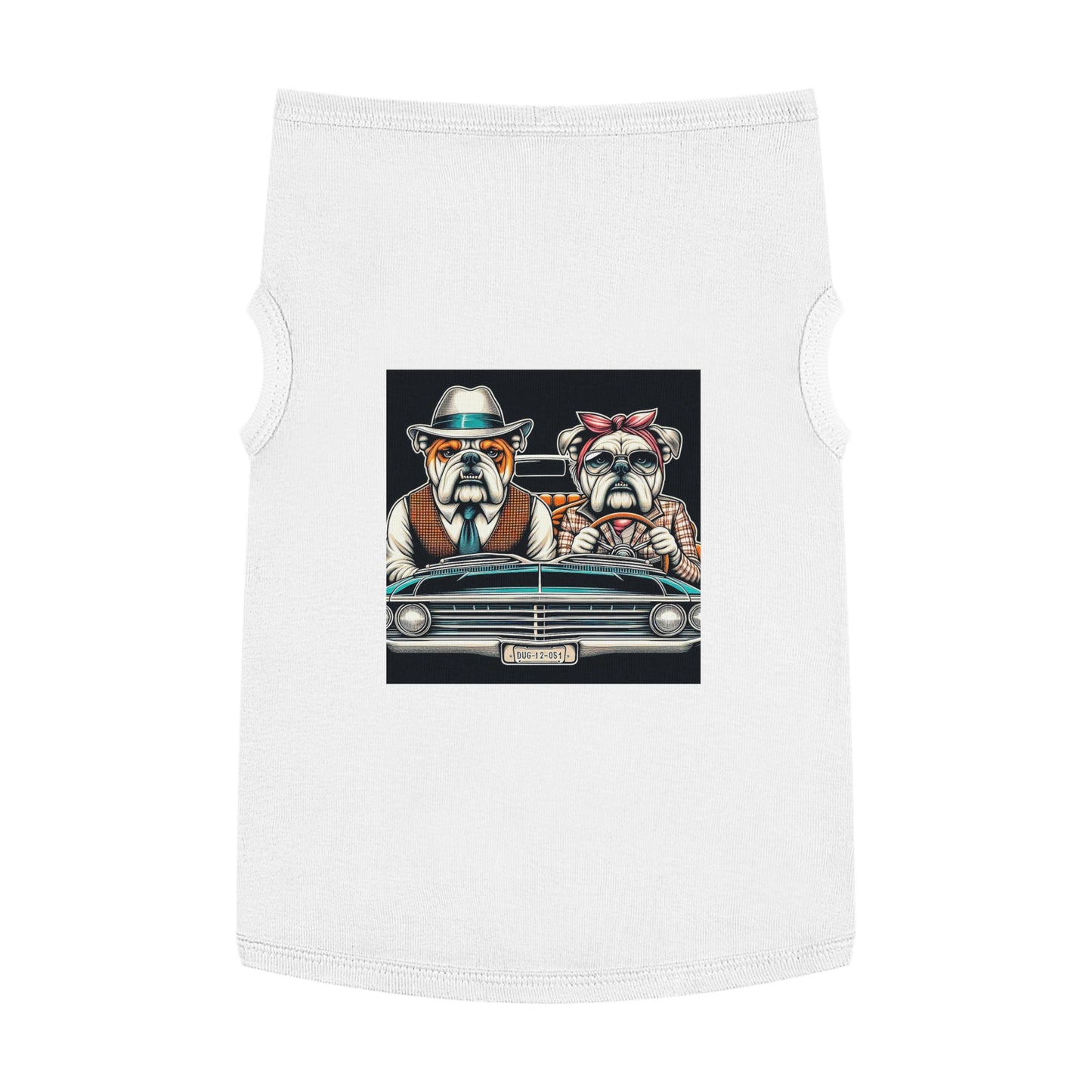 Wacky Pet Tank Top Bulldog old couple t shirt Pets Printify XL White