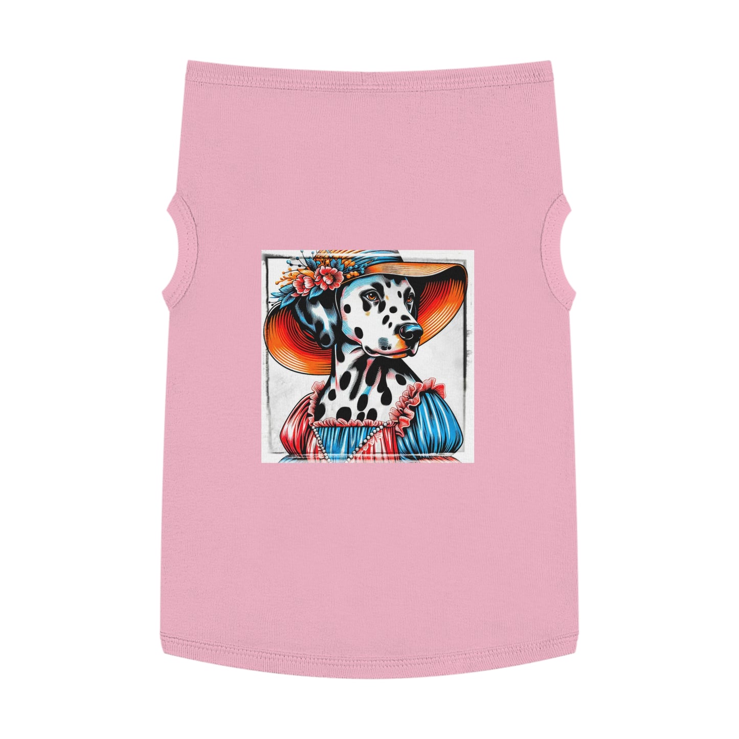 Pet Tank Top Dalmatian dress up t shirt Pets Printify XL Pink