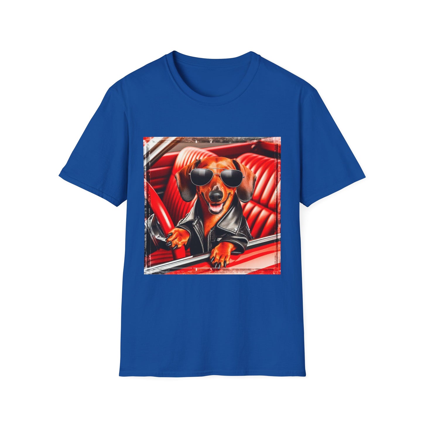 Wacky Dachshund grease lightning t shirt T-Shirt Printify XS Royal