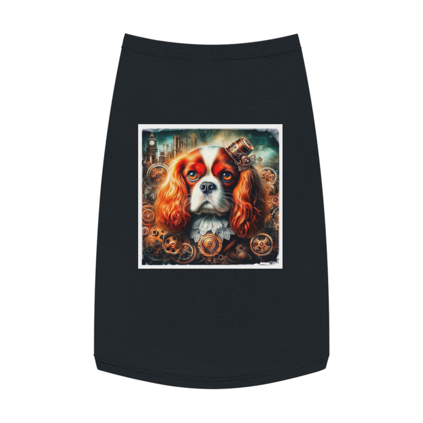 Pet Tank Top Cavalier King Charles Spaniel Steam Punk T Shirt Pets Printify