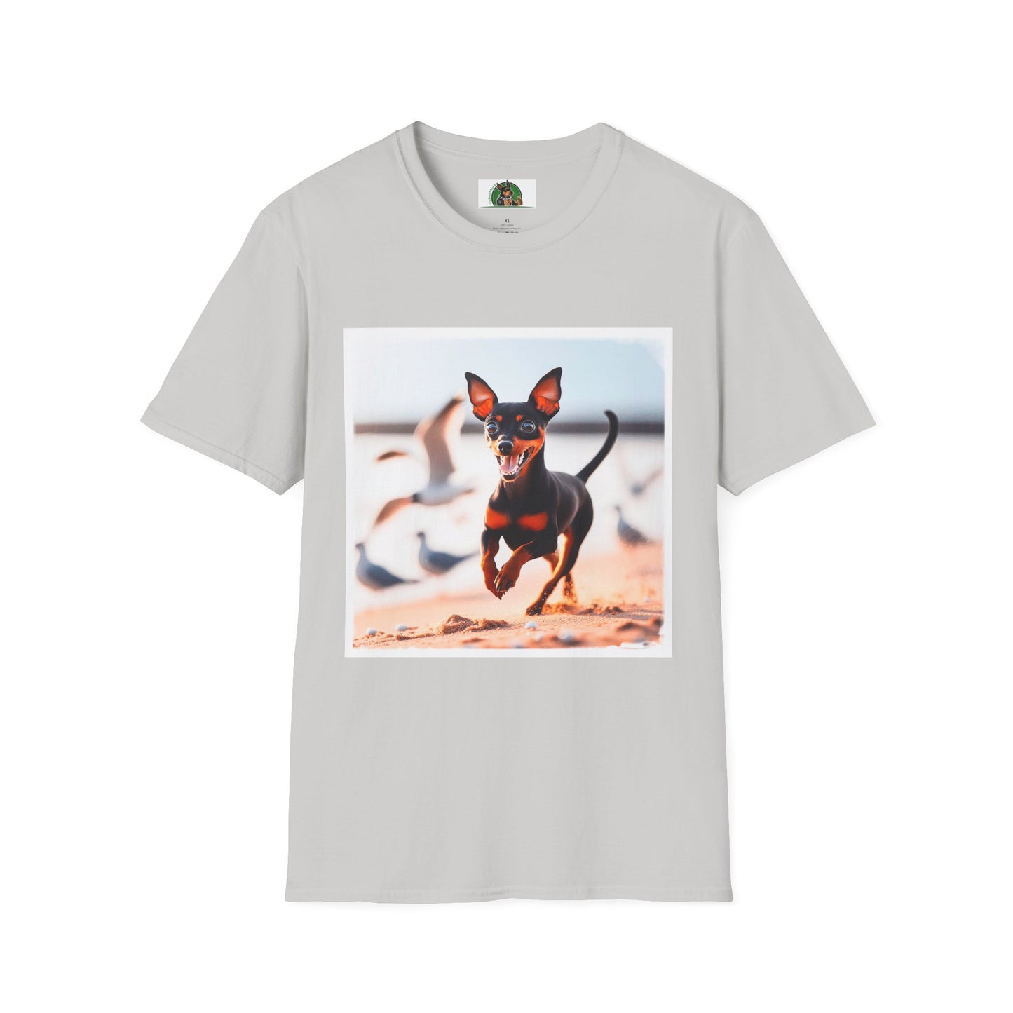 Min Pin T-Shirt beach day fun T-Shirt Printify S Ice Grey