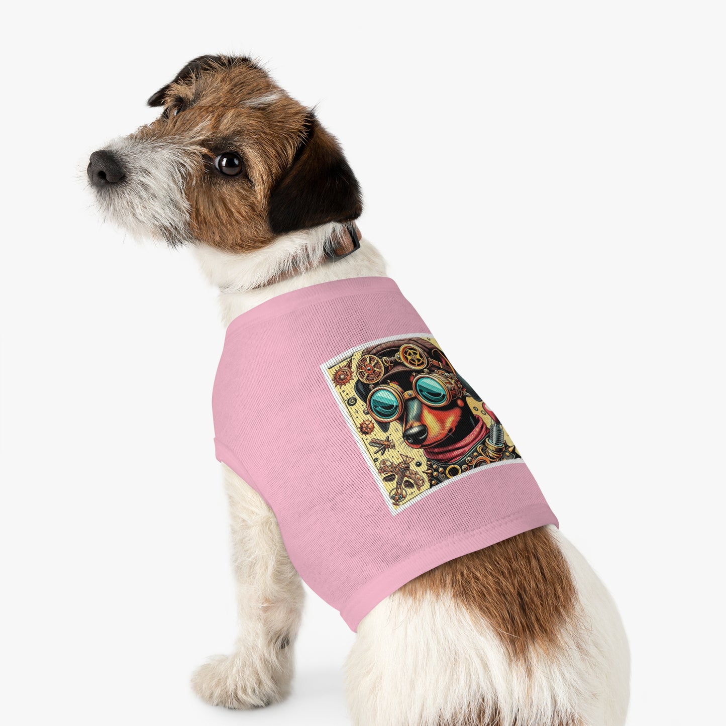 - Min Pin Tank Tops Steam punk puppy Pets Printify