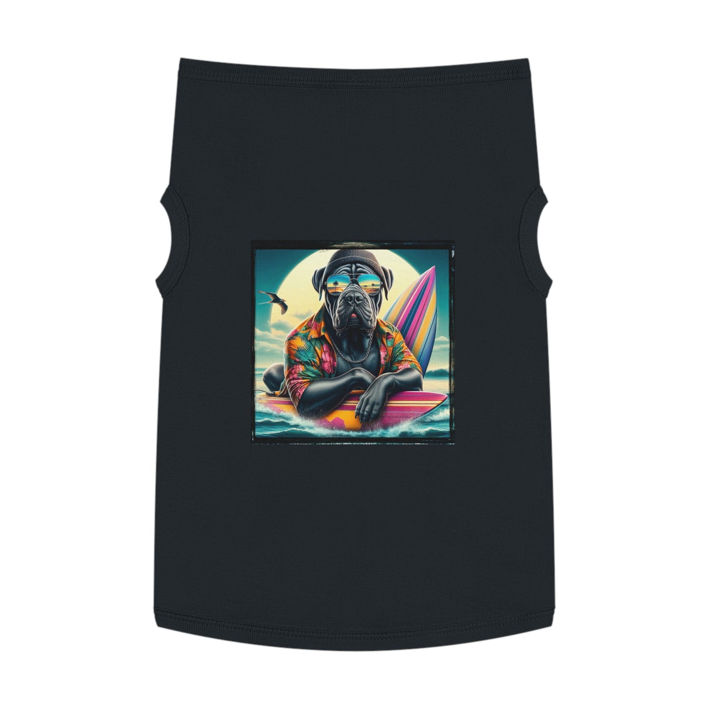 Pet Tank Top Cane Corso Surfer Pets Printify XL Black