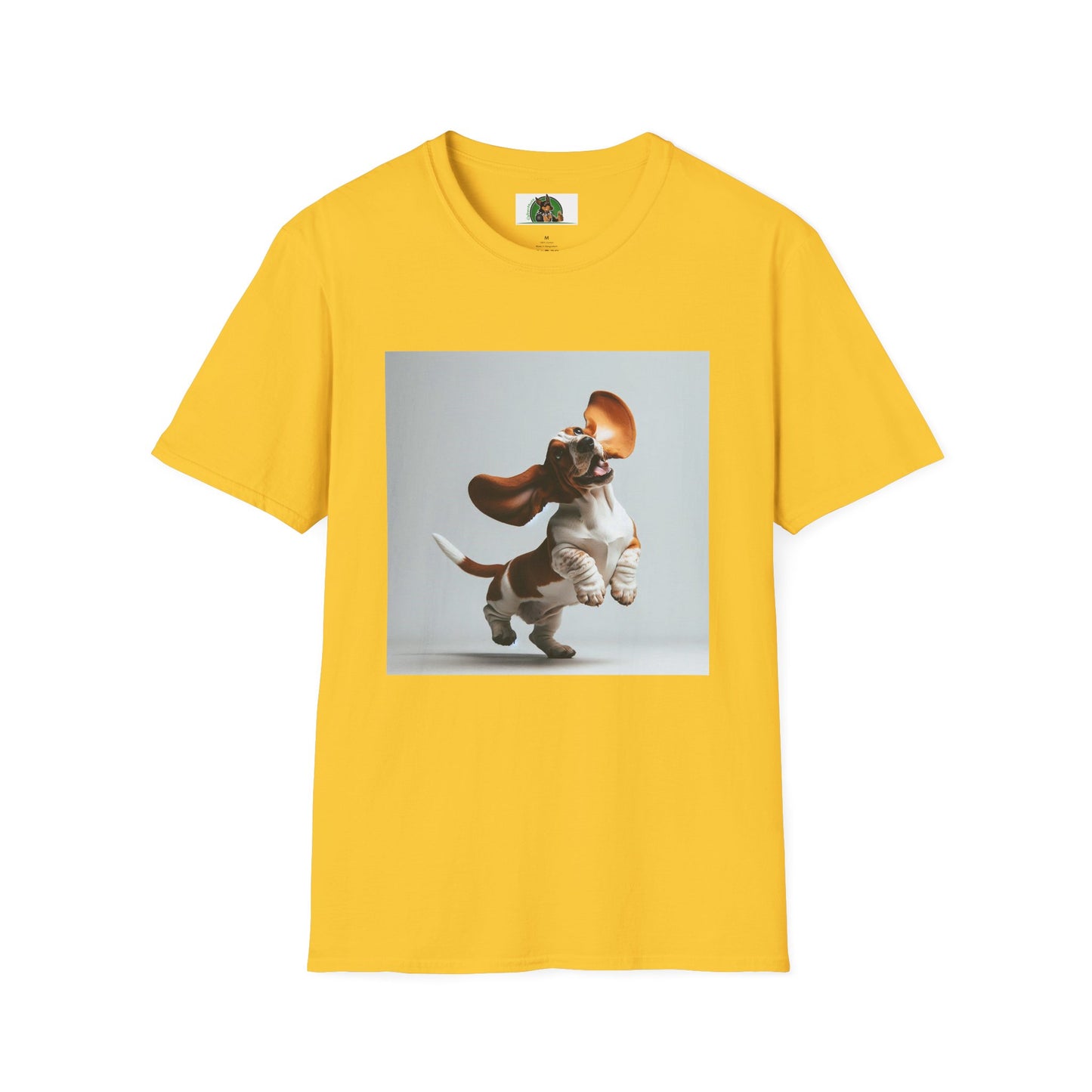 Bassett Hound T-Shirt - Dancing Dog Design T-Shirt Printify S Daisy