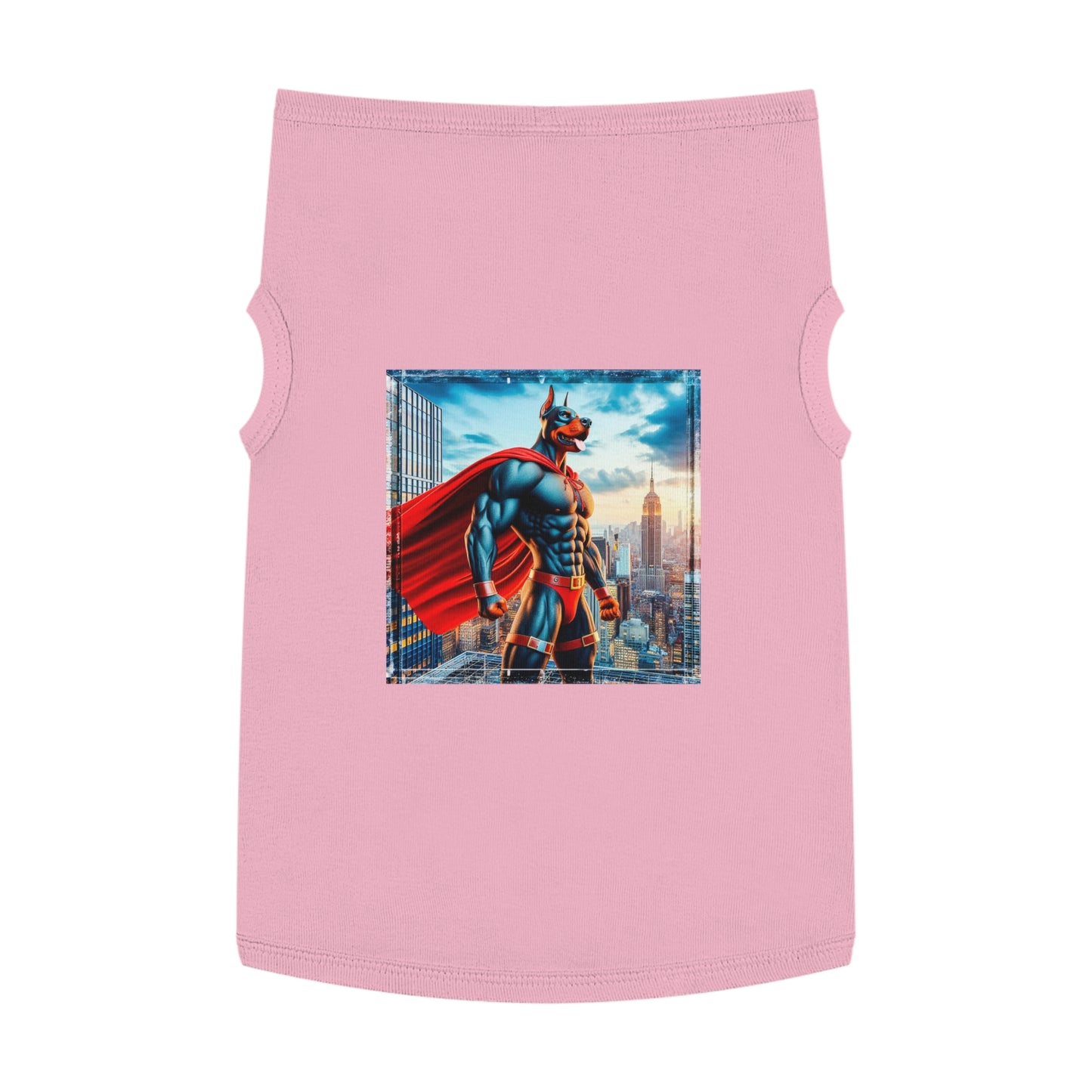 Pet Tank Top Doberman muscleman hero t shirt Pets Printify XL Pink