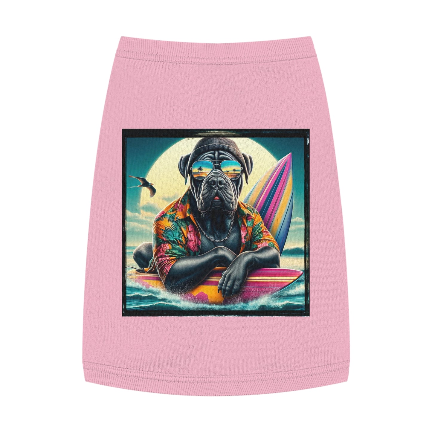 Pet Tank Top Cane Corso Surfer Pets Printify M Pink