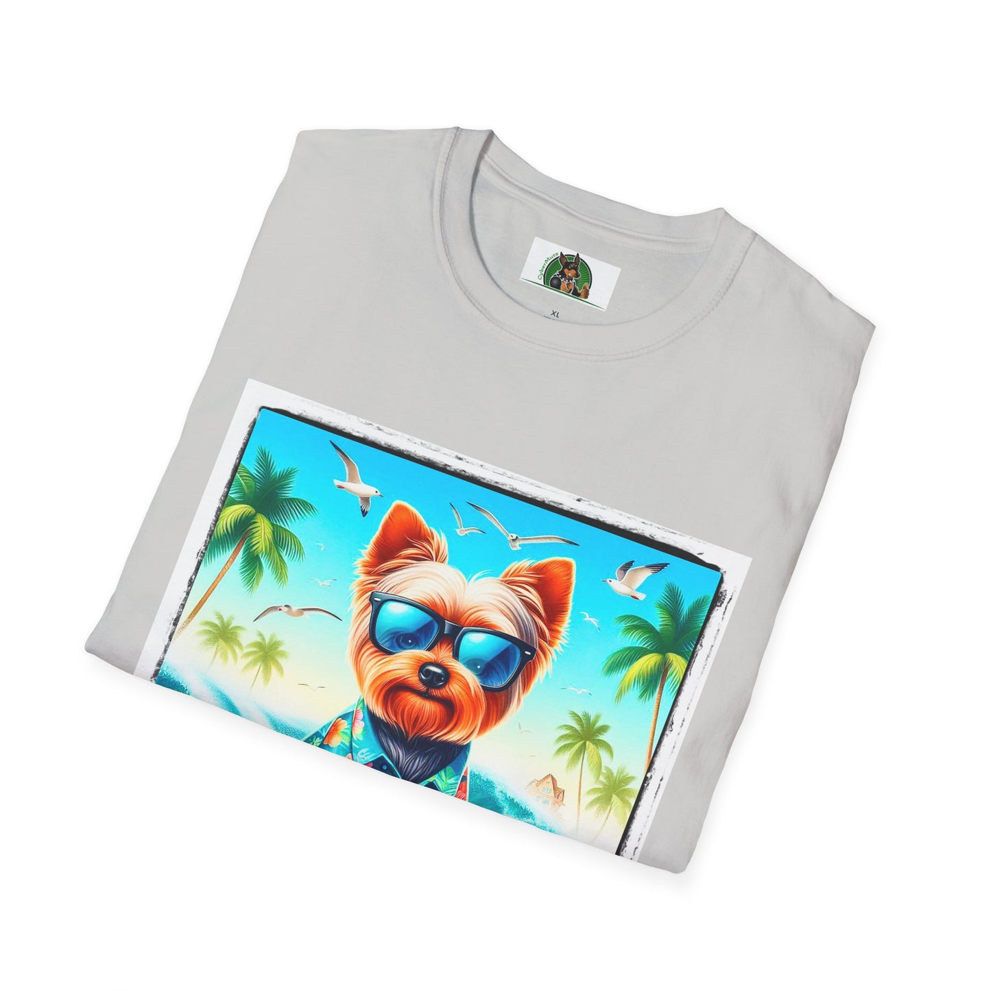 Yorkie blue waves shirt