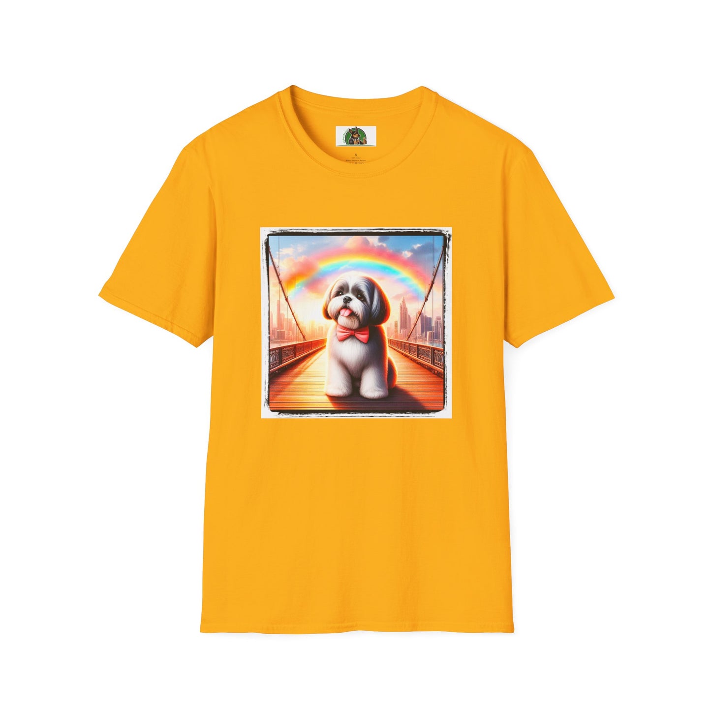 Shih Tzu rainbow shirt T-Shirt Printify S Gold