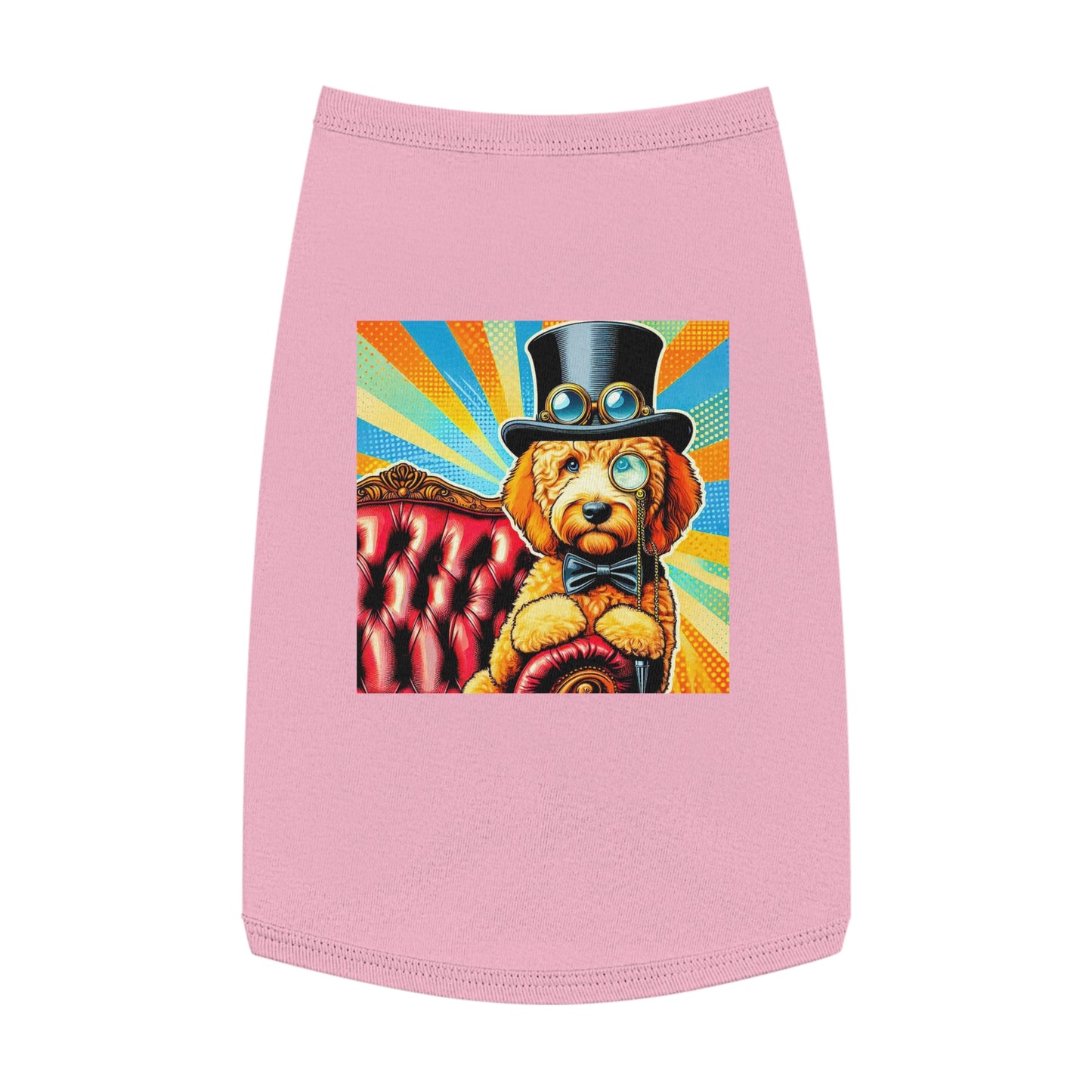 Pet Tank Golden Doodle steampunk shirt Pets Printify L Pink