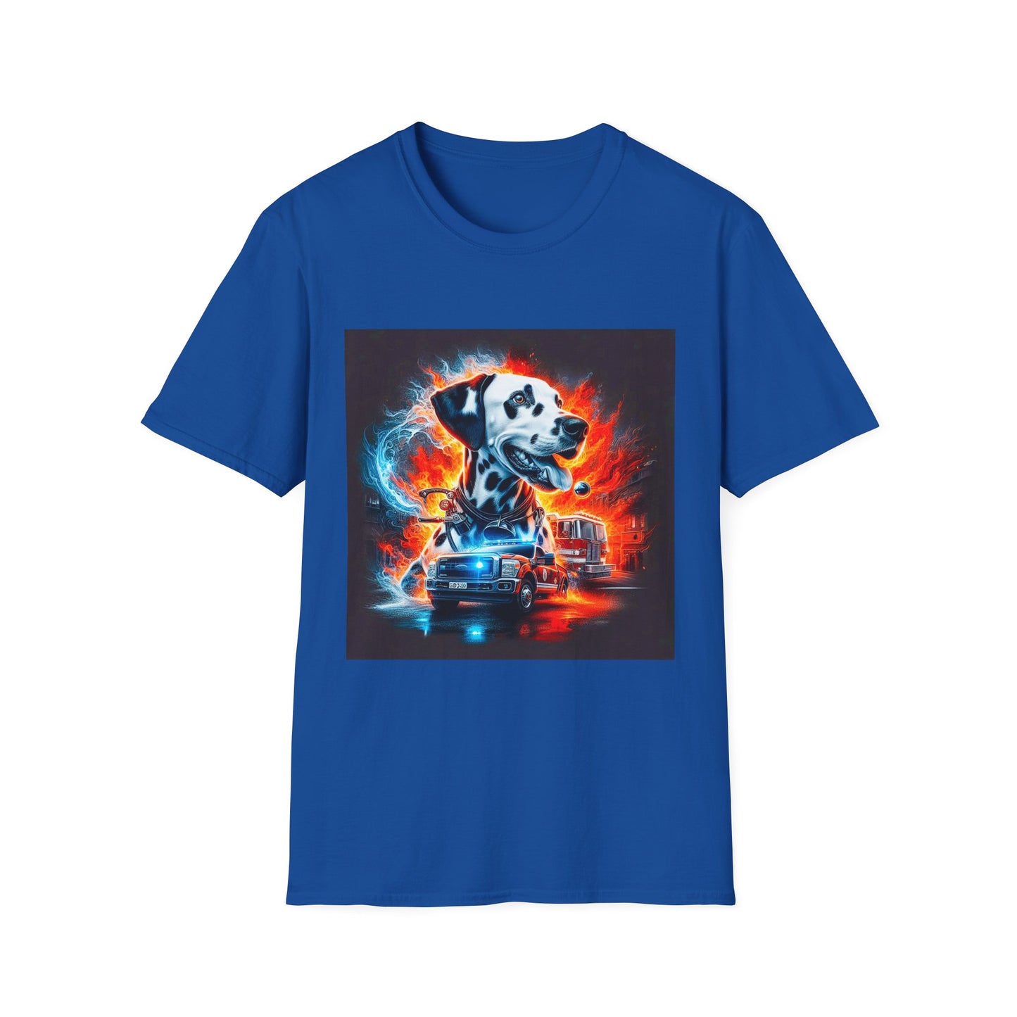 Dalmatian fireman hero t shirt T-Shirt Printify XS Royal