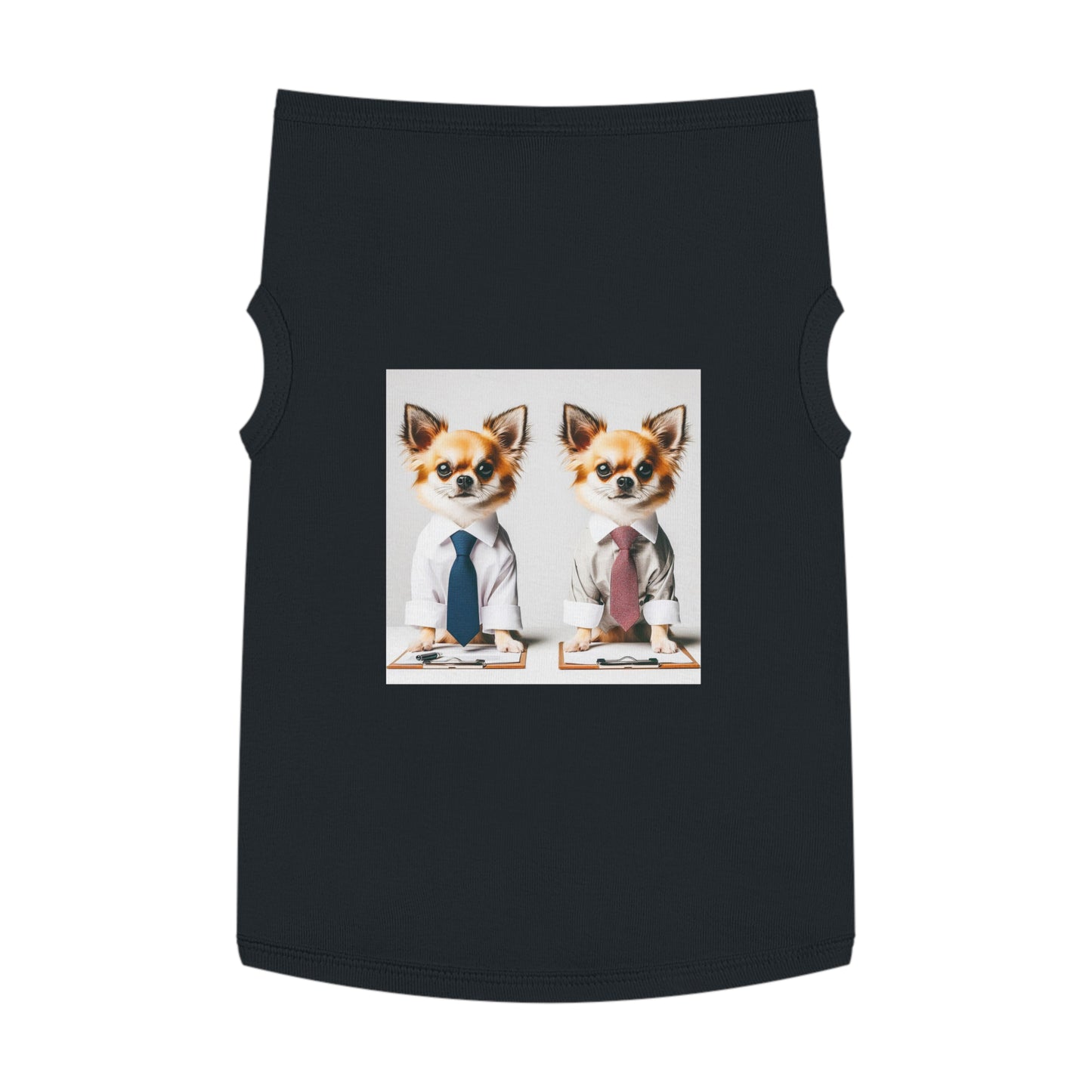 Pet Tank Top Chihuahua interviewing t shirt Pets Printify