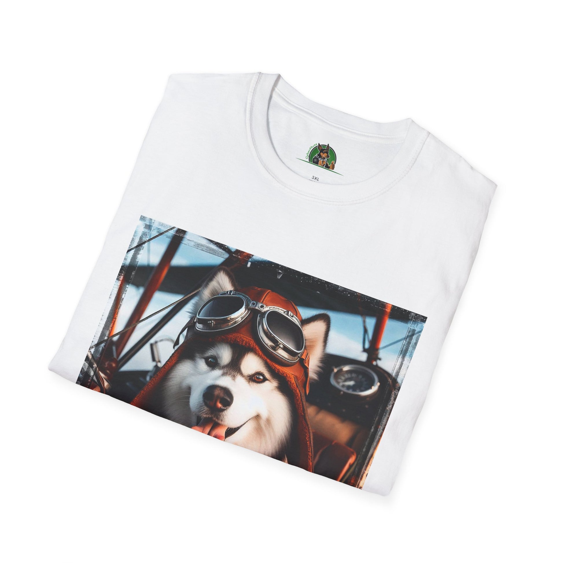 Husky pilot T-Shirt Printify