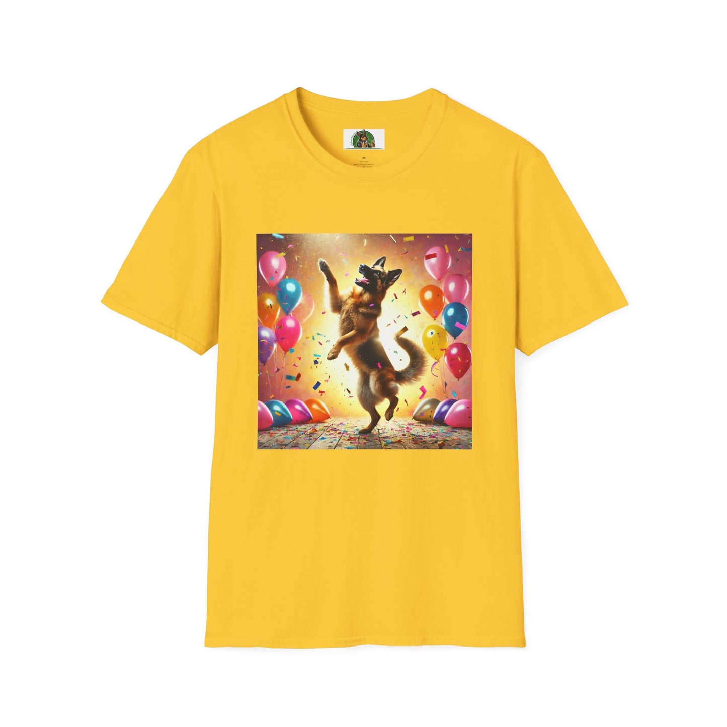 German Shepherd T-Shirt - Dancing Dog Design T-Shirt Printify S Daisy