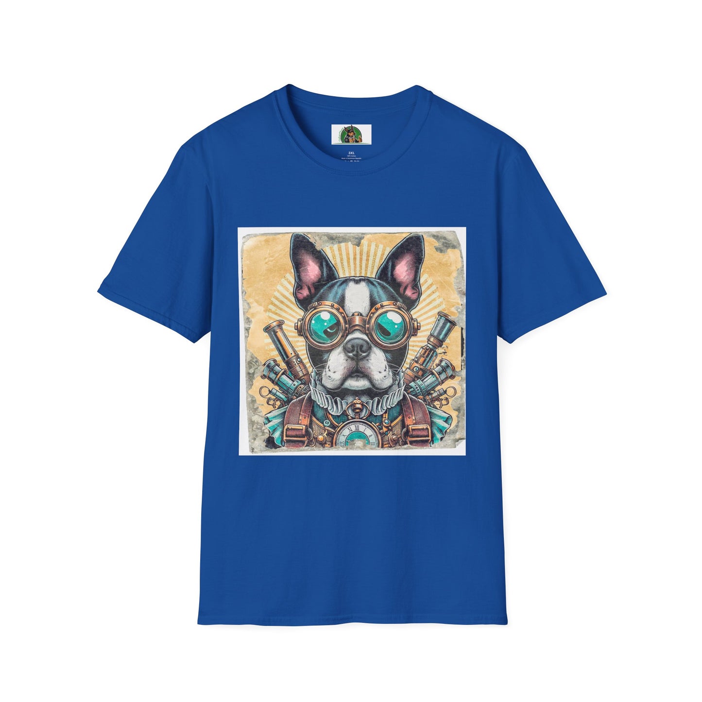 Boston Terrier Steampunk Dog Shirt T-Shirt Printify XS Royal