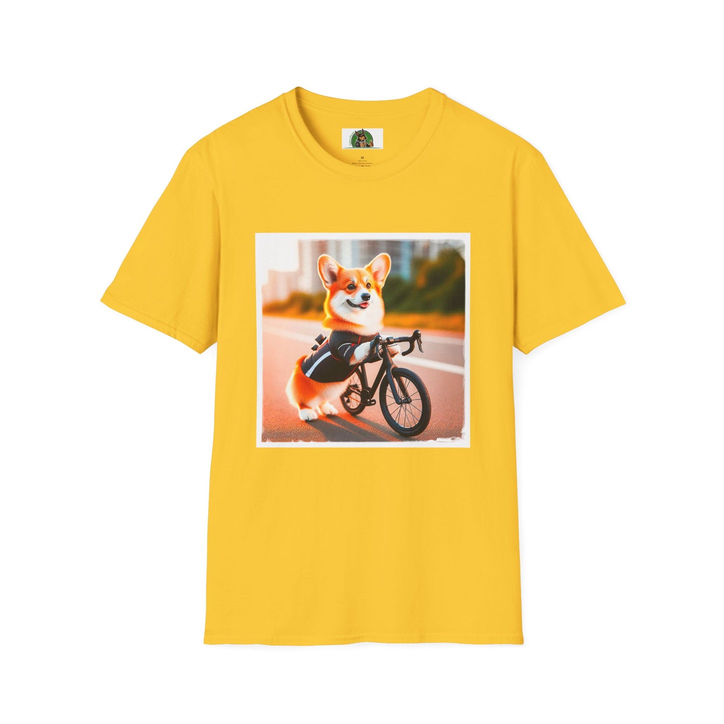 Pembroke Welsh Corgi tiny bike shirt T-Shirt Printify S Daisy