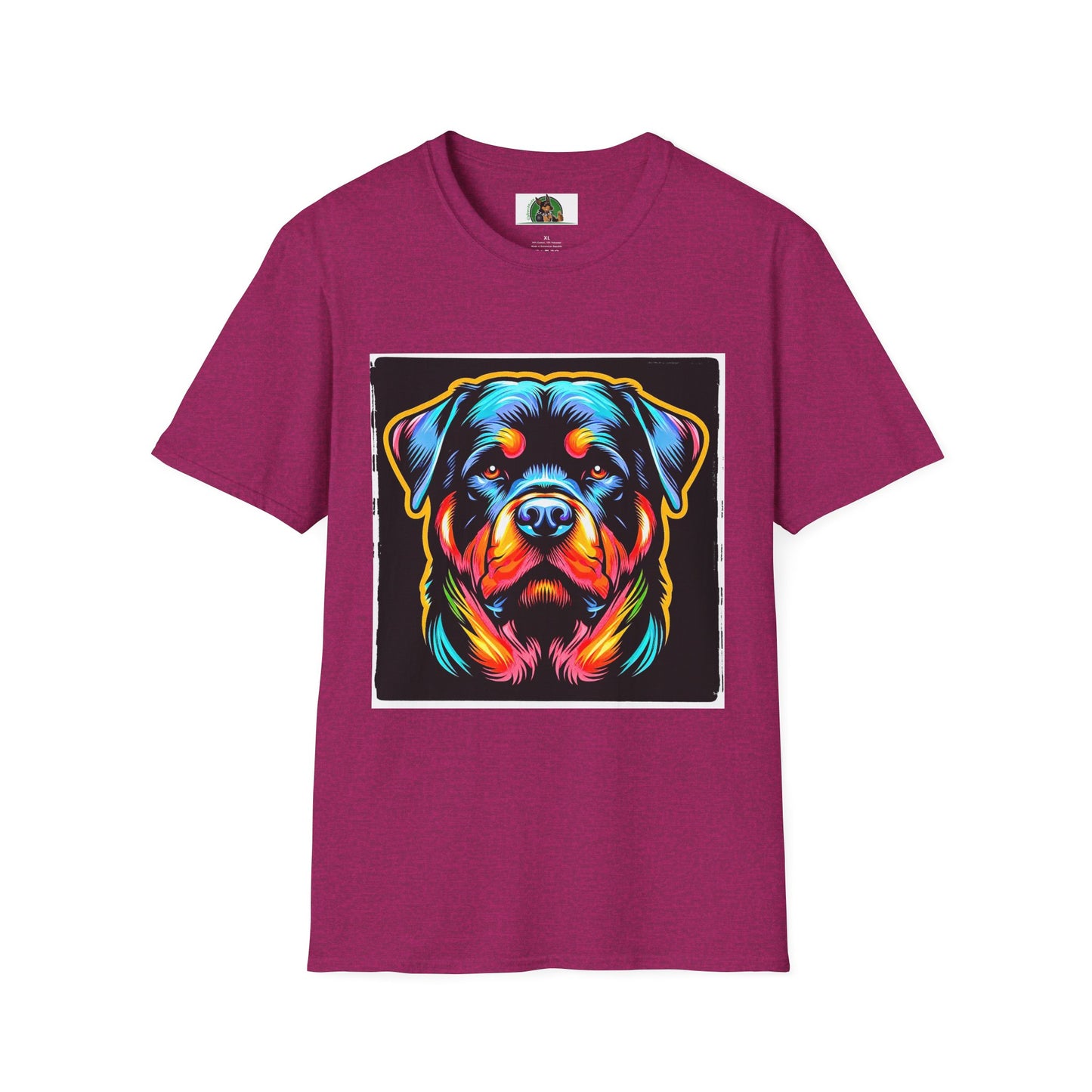 Rottweiler colorful puppy shirt T-Shirt Printify S Antique Heliconia