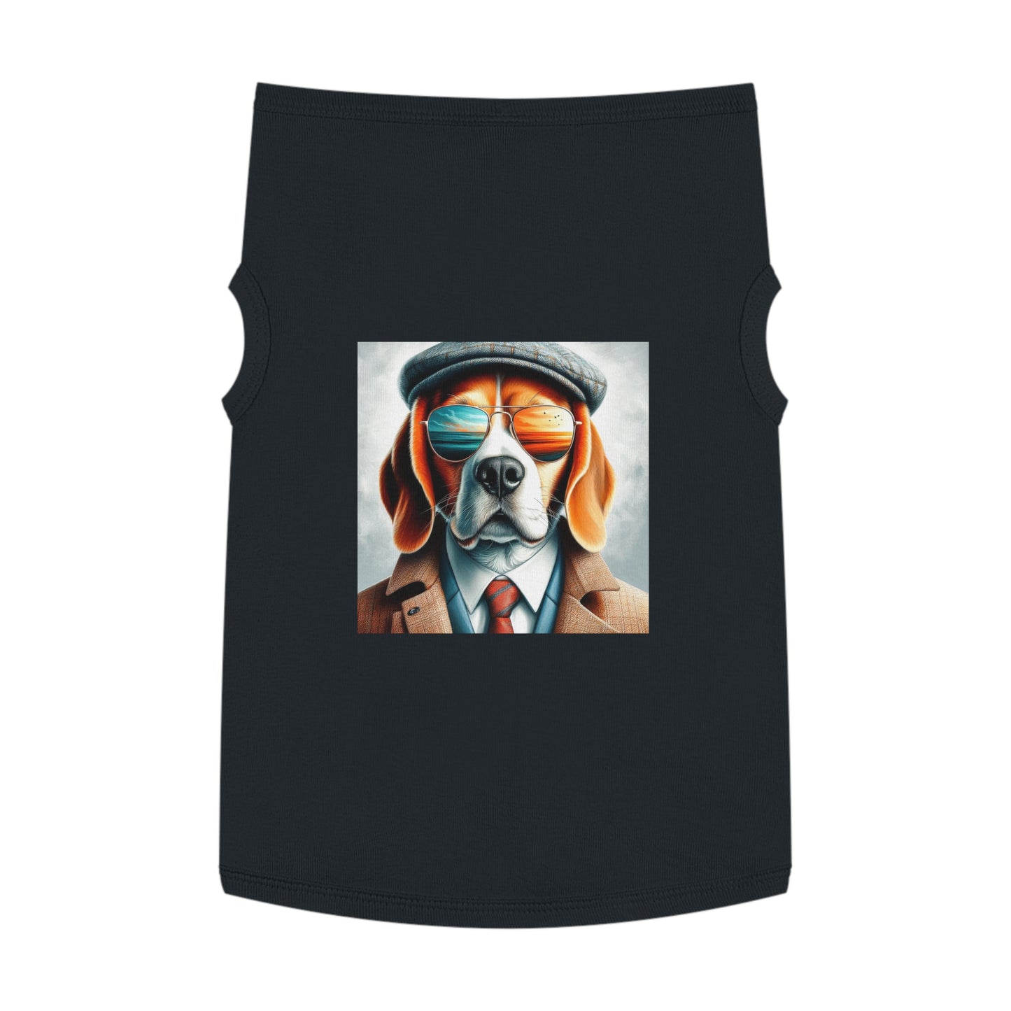 Pet Tank Top Beagle Classy Suit Pets Printify