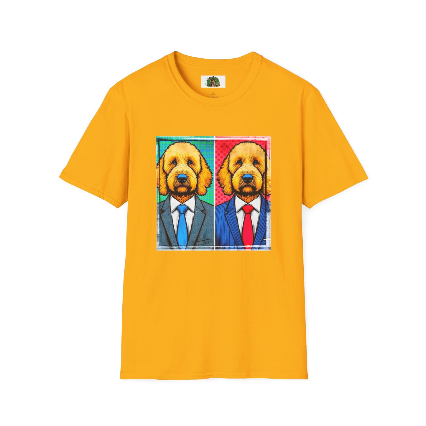 Golden Doodle colors businessmen T-Shirt Printify S Gold