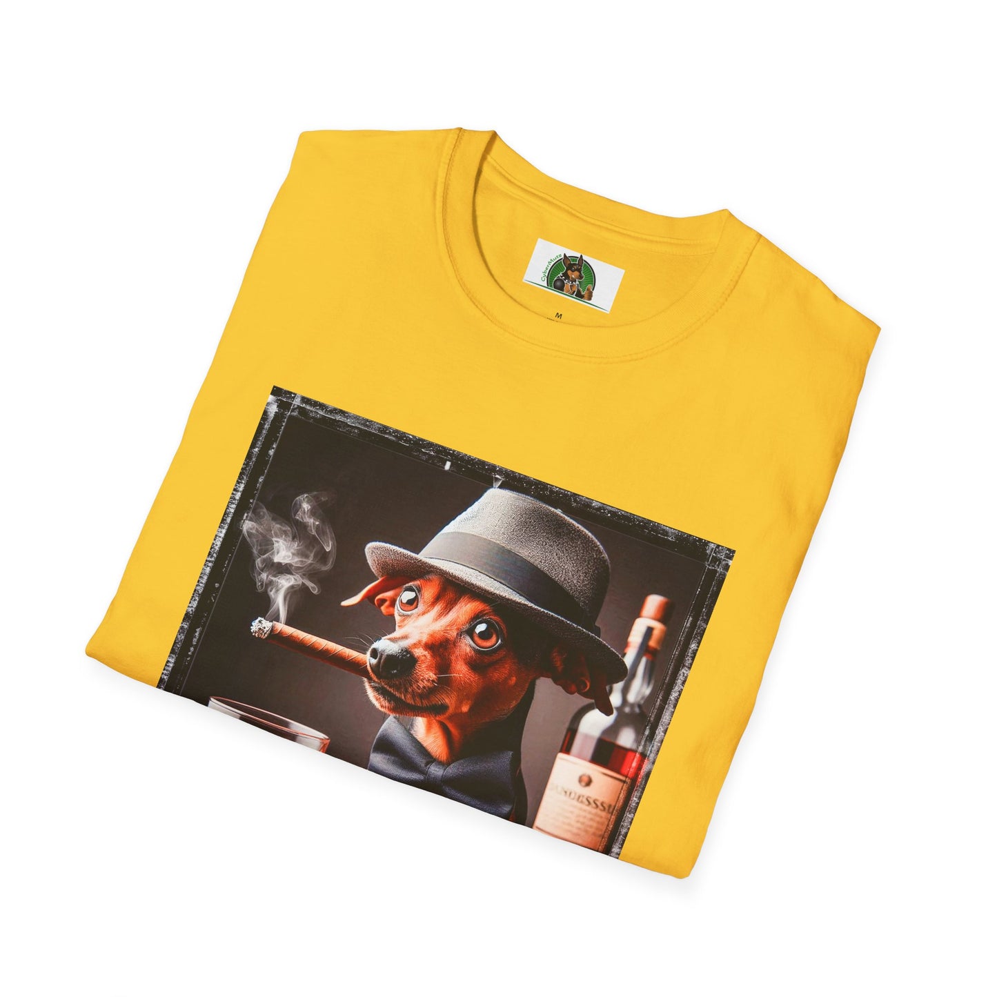 Min Pin T-Shirt cigars and whiskey
