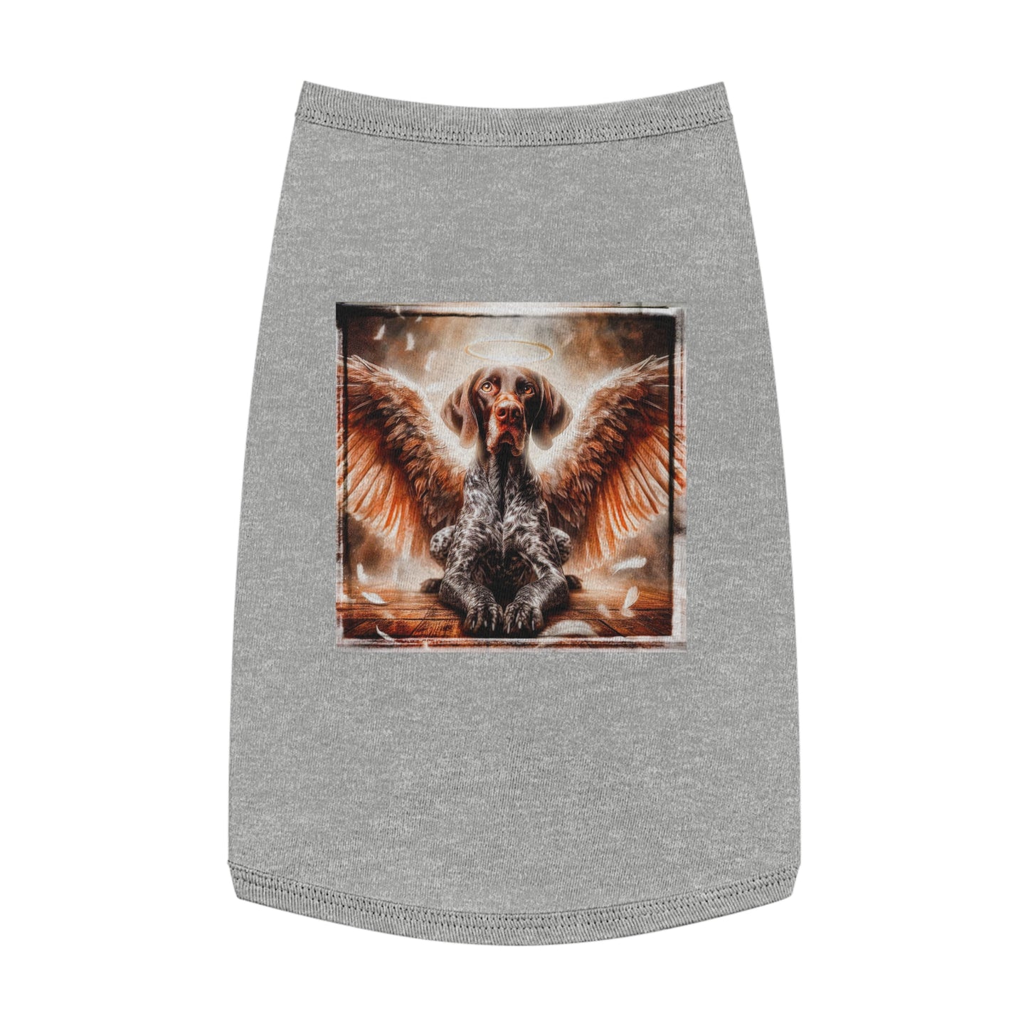 Pet Tank Top German Shorthaired Pointer angel t shirt Pets Printify L Heather