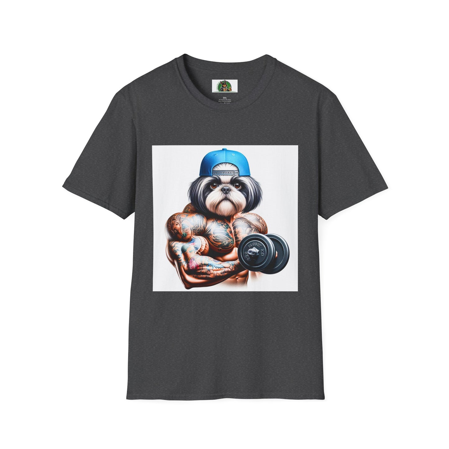 Shih Tzu gym rat shirt T-Shirt Printify XS Dark Heather