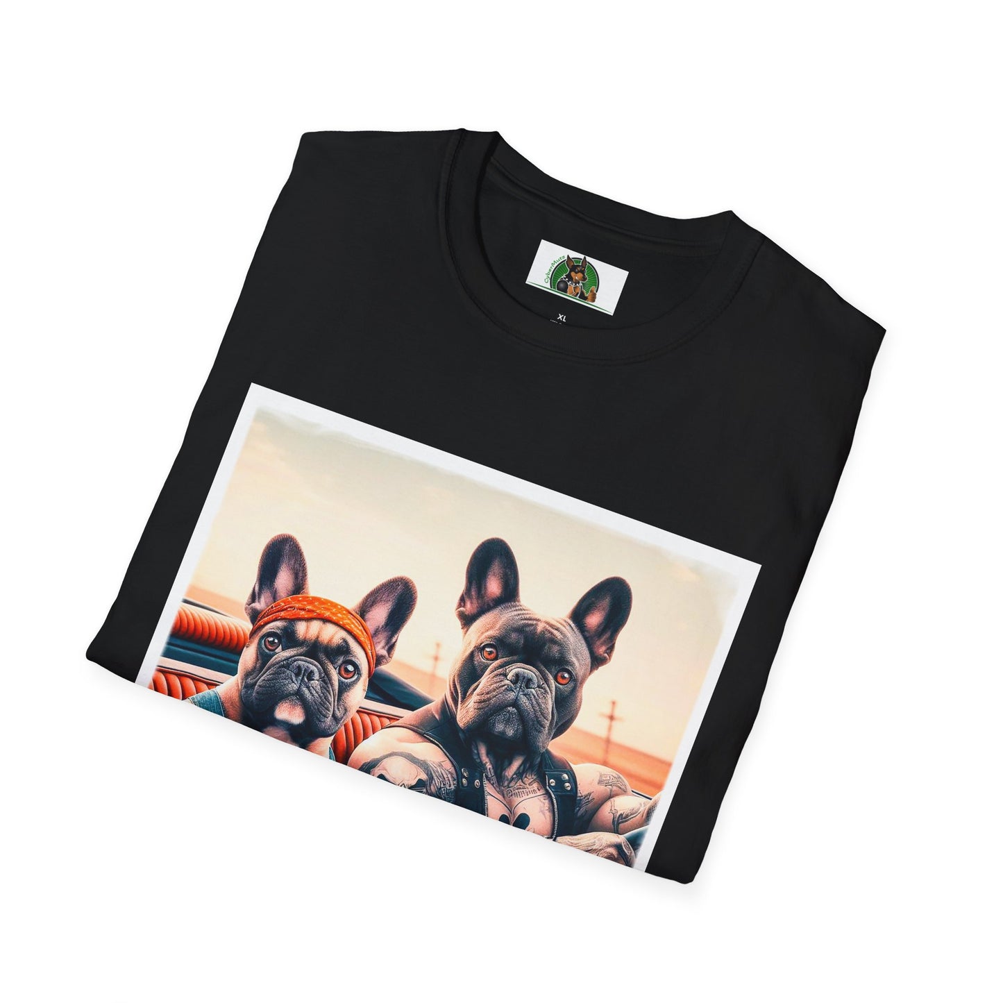 French Bulldog dad and baby t shirt T-Shirt Printify