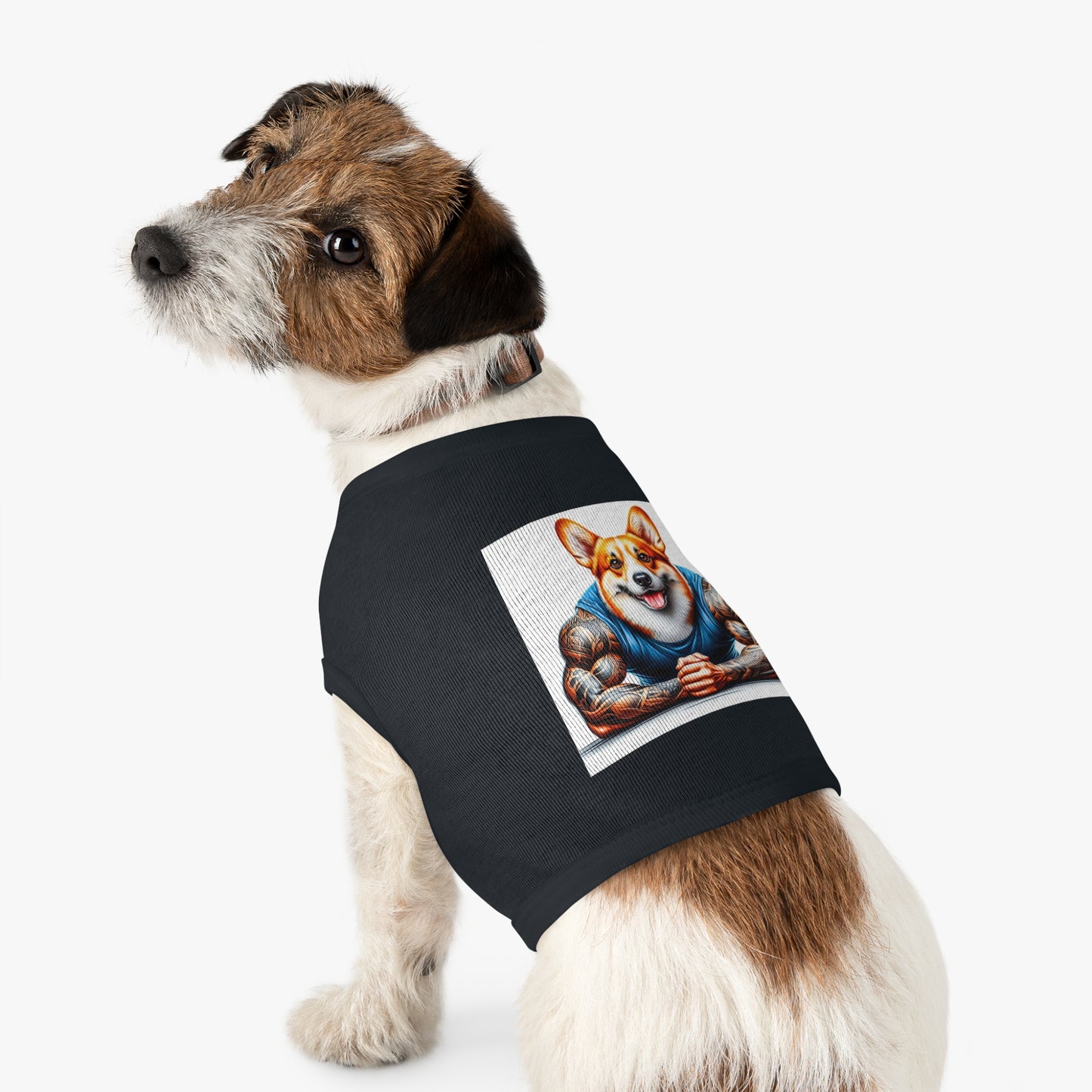 Pet Tank Top Pembroke Welsh Corgi arm day Pets Printify