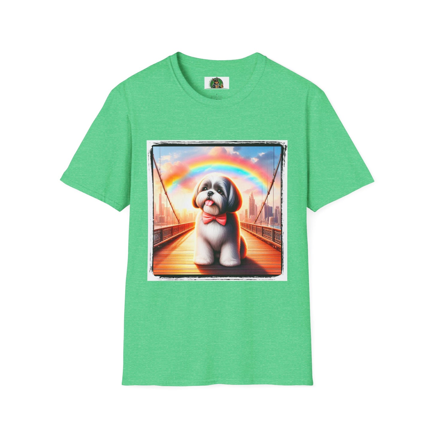 Shih Tzu rainbow shirt T-Shirt Printify S Heather Irish Green