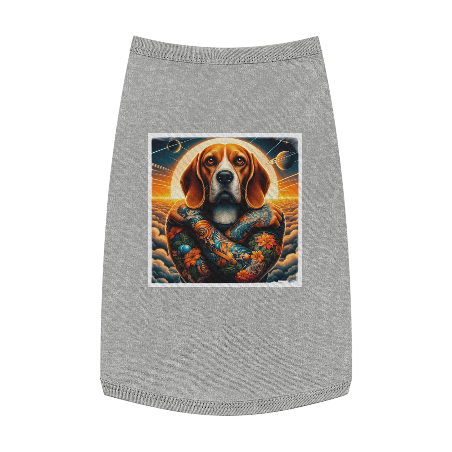 Pet Tank Top Beagle Tattooed Dog Pets Printify