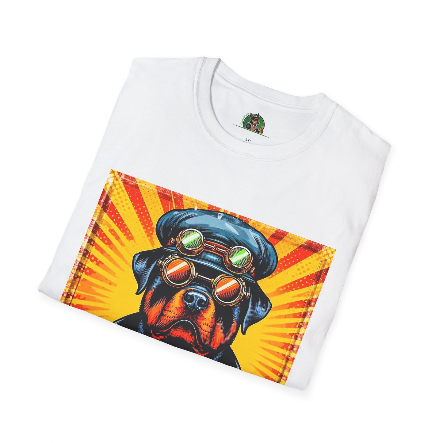 Rottweiler cool steam punk shirt T-Shirt Printify