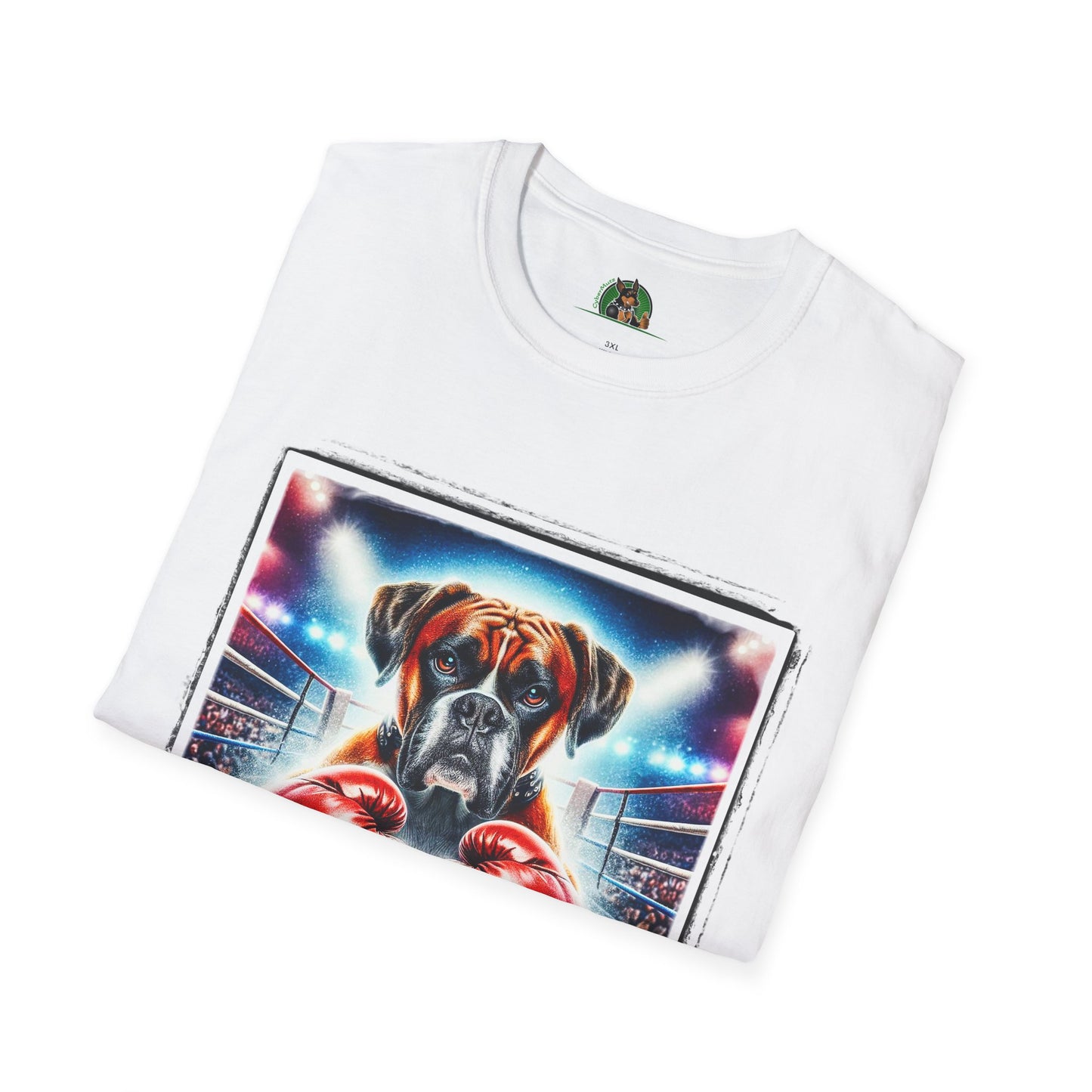 Boxer Dog With Boxing Gloves Shirt T-Shirt Printify