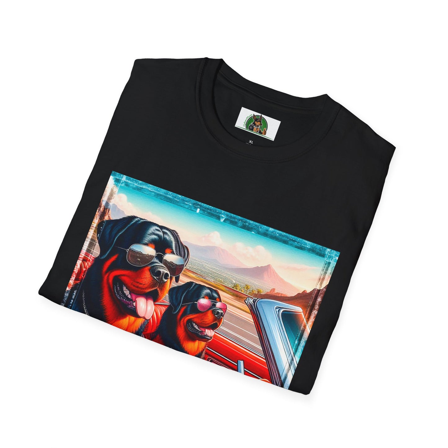 Wacky Rottweiler driving friends shirt T-Shirt Printify
