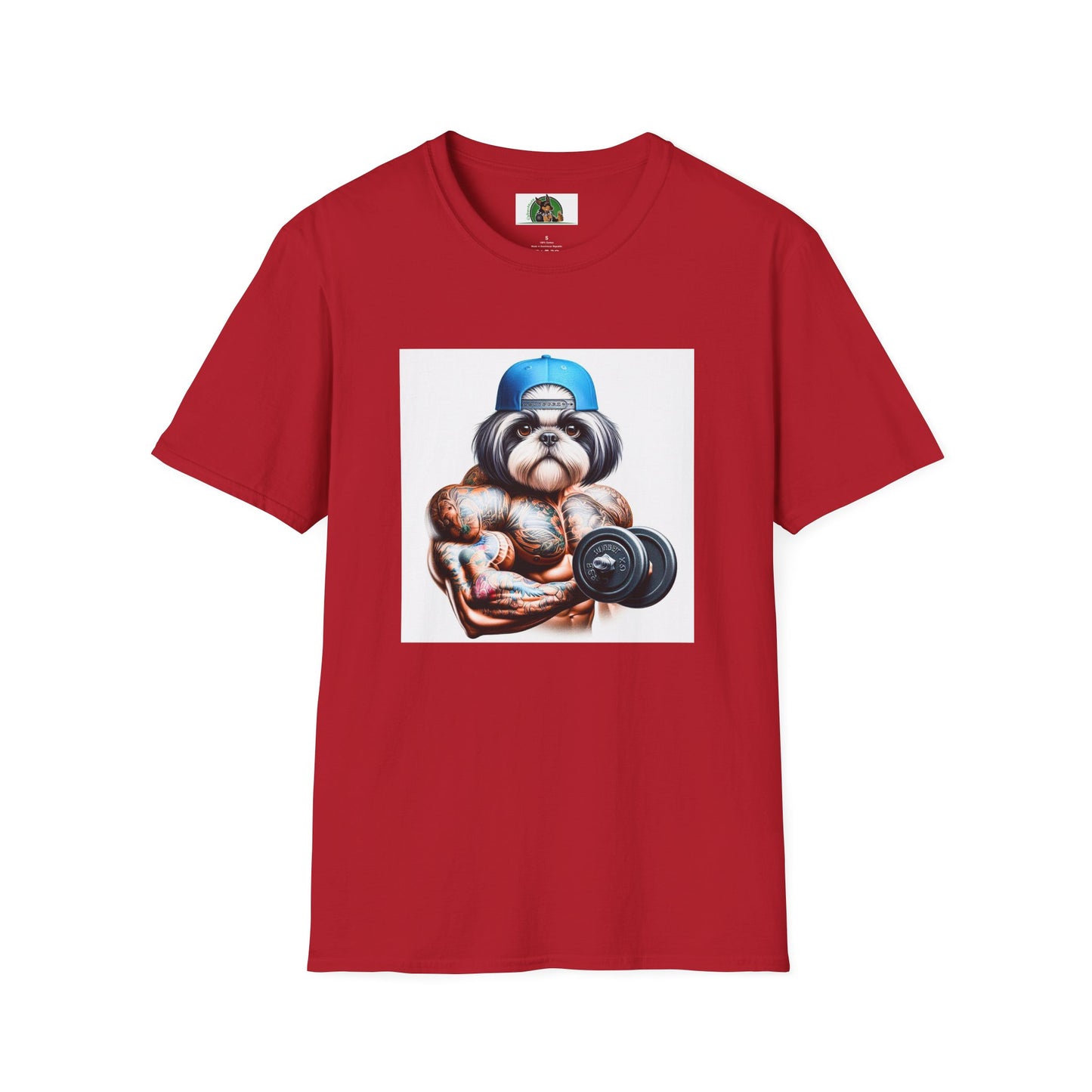 Shih Tzu gym rat shirt T-Shirt Printify S Cherry Red