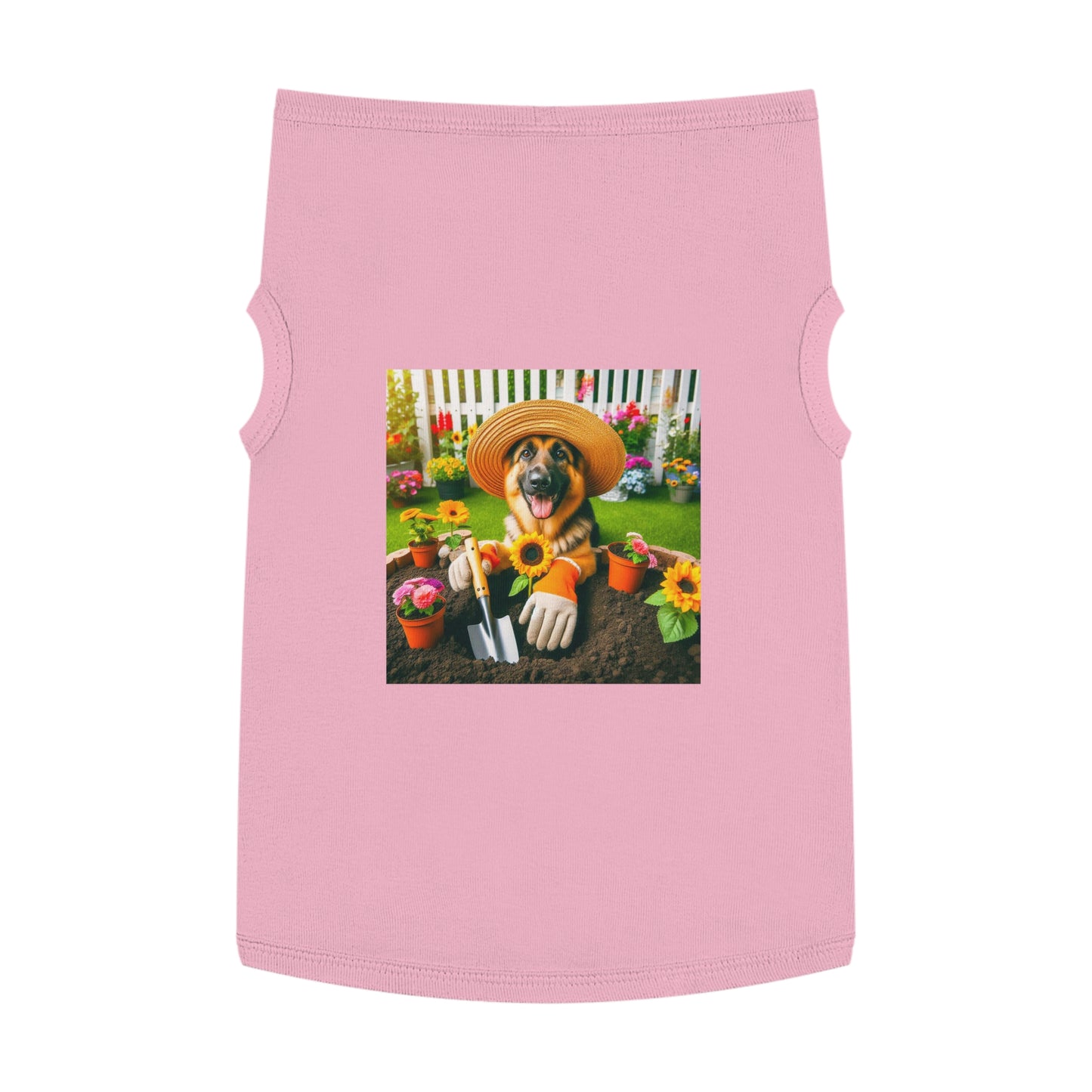 German Shepherd happy Gardner shirt Pets Printify XL Pink